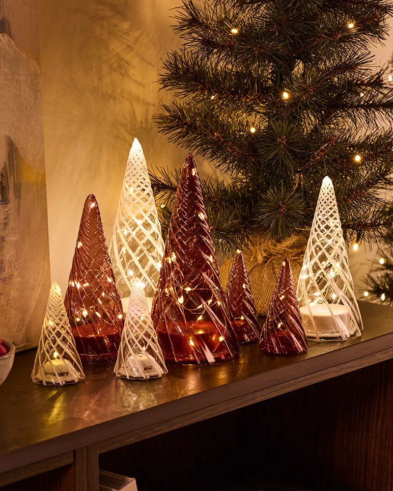 Vilma Tree 2 pcs - 11cm, Bordeaux
