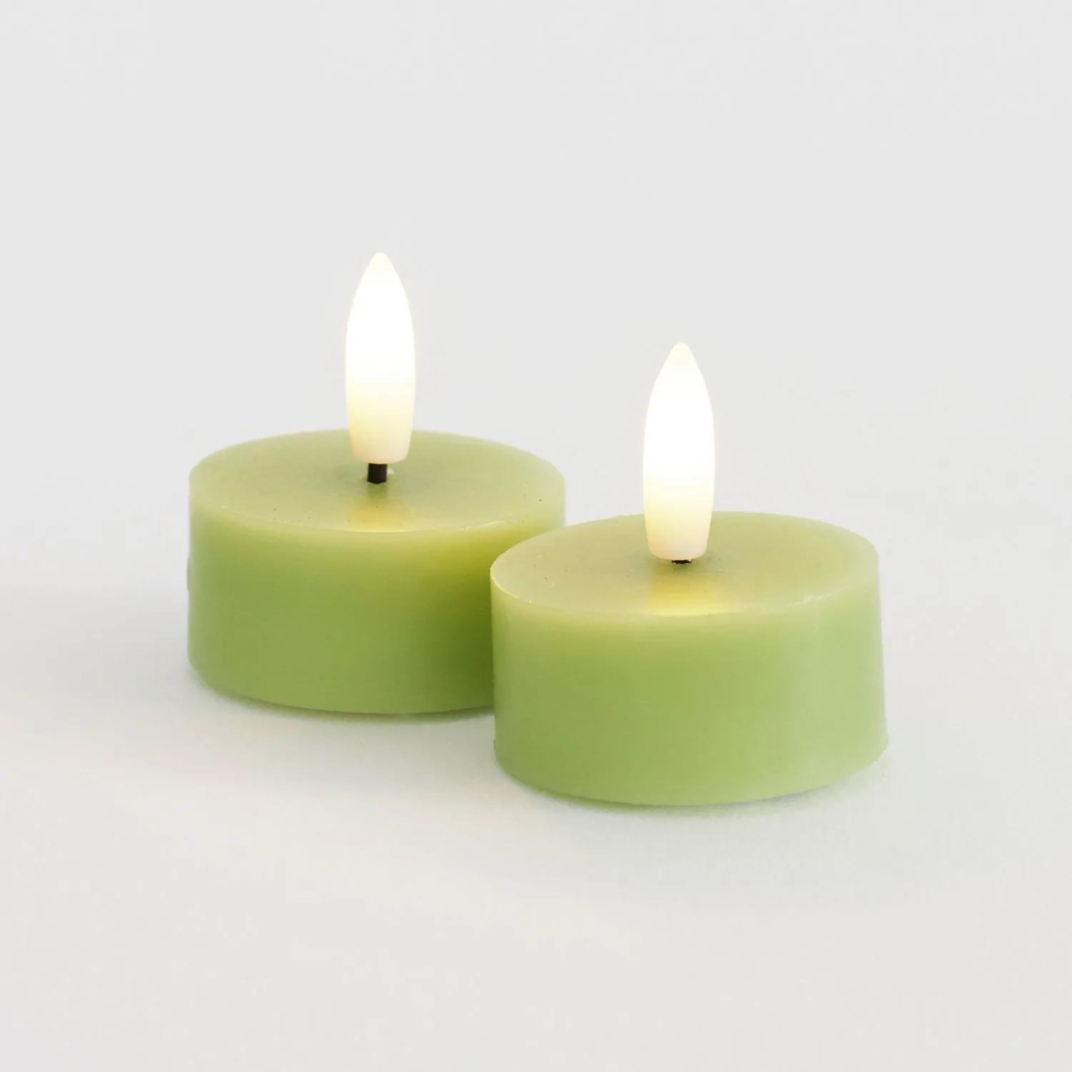 Sille Tealight 2 pcs, Ø4.5 x 2.2cm, Spring Green
