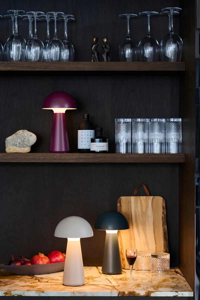 Sam Rechargeable Lamp 28 cm, Warm Grey