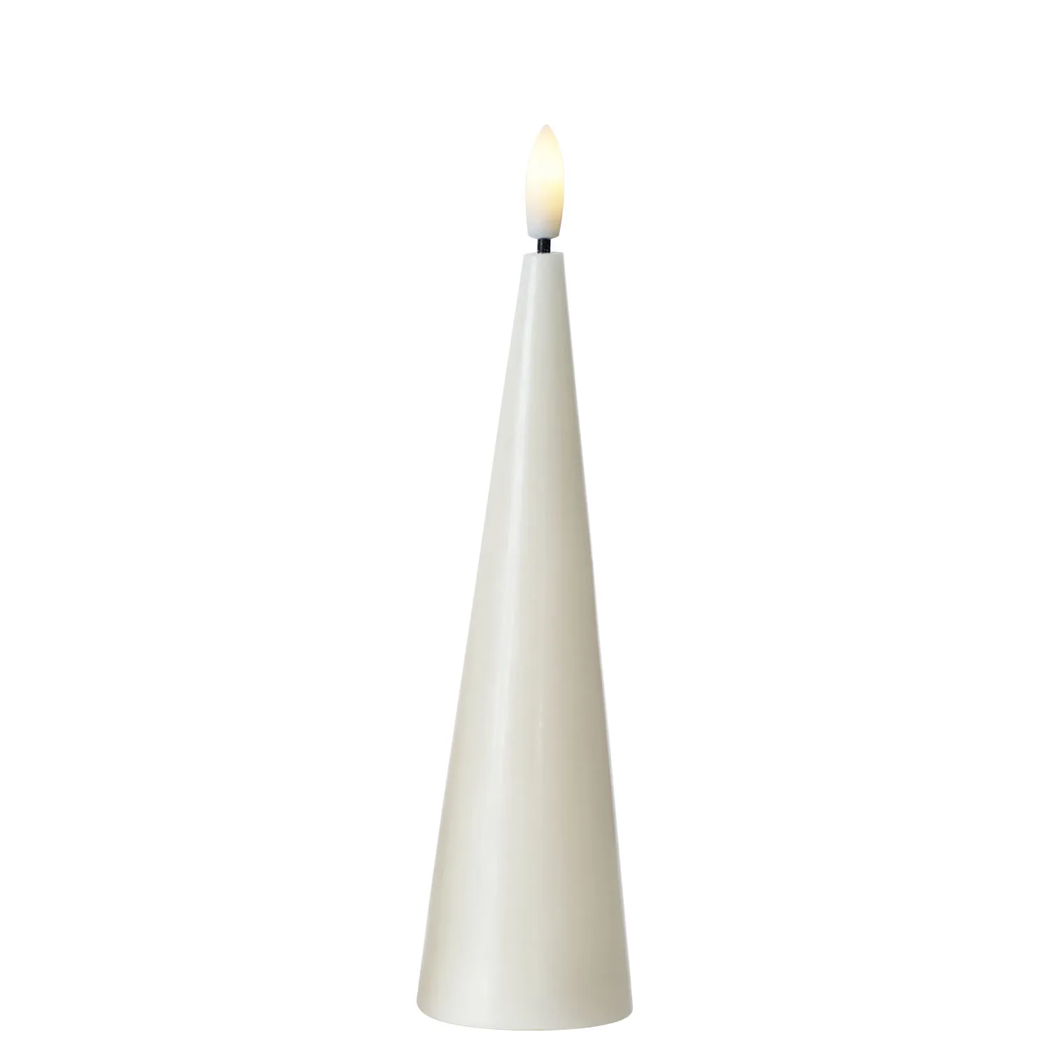 Sille Conical Candle, Ø4.8 x 17cm, White