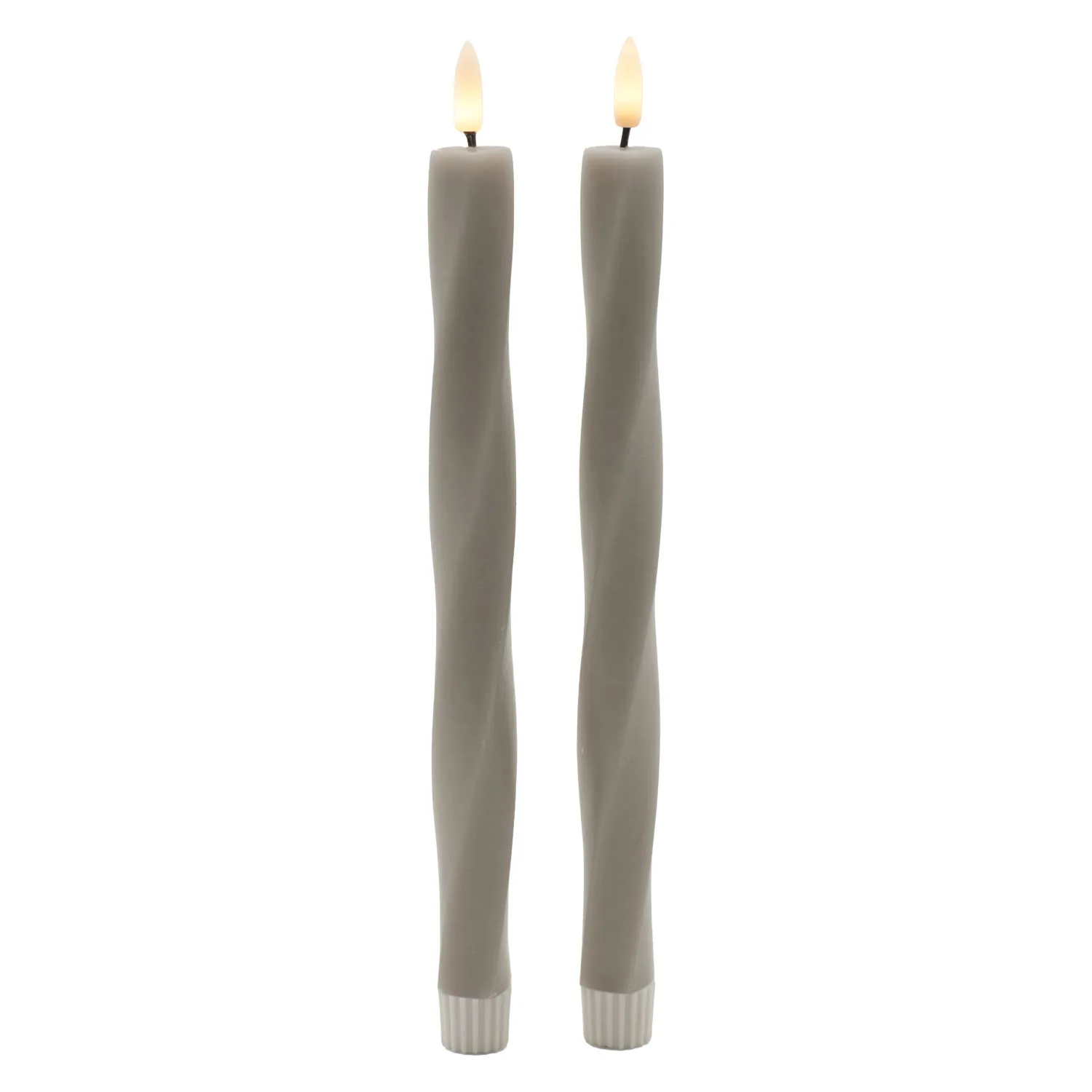 Nordic Sculpture, Sille Twist Ø2.4 × 26 cm, Warm Gray