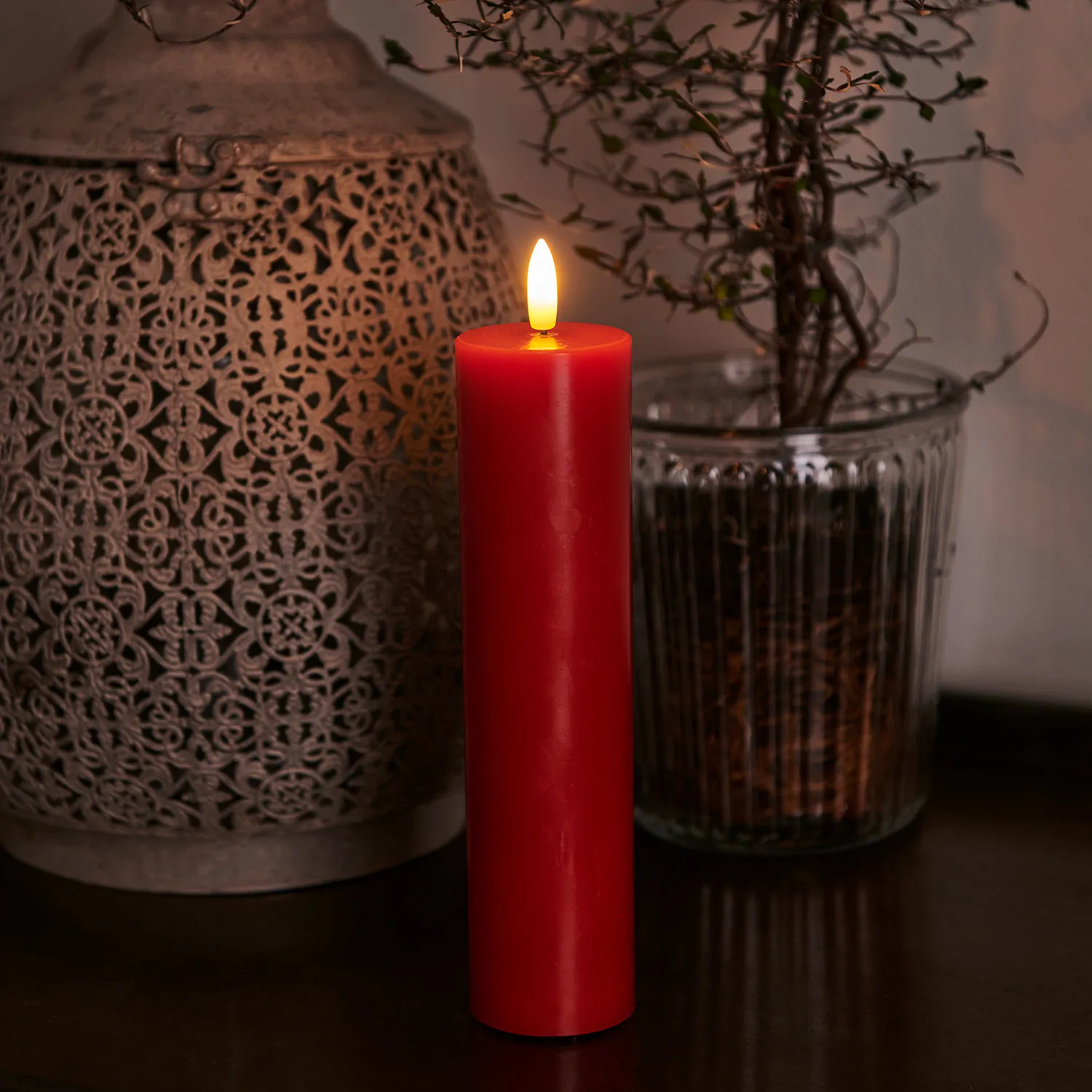 Sille Pillar Ø5 x 20cm, Red