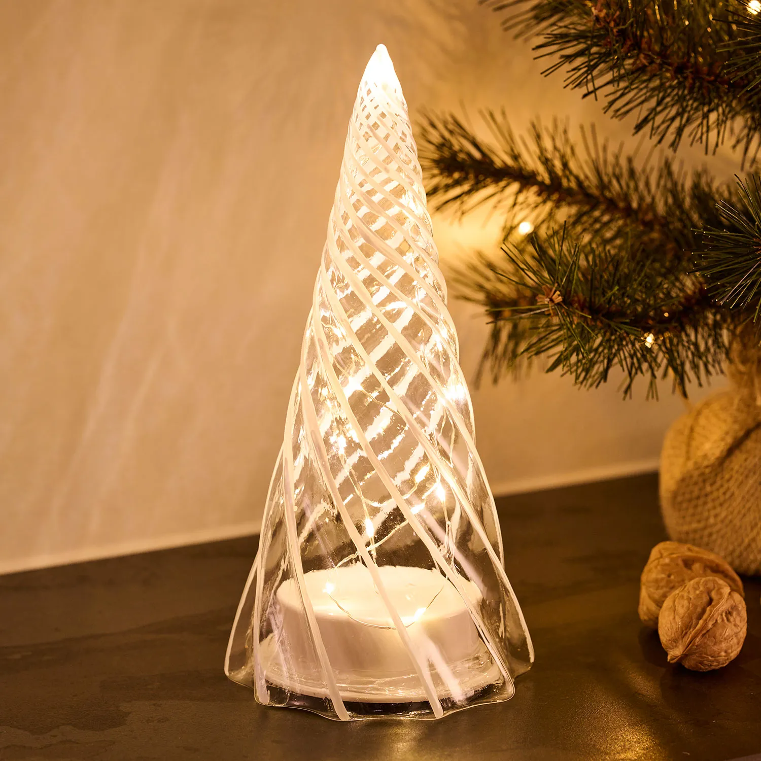 Vilma Tree - 23.5cm, Clear/White