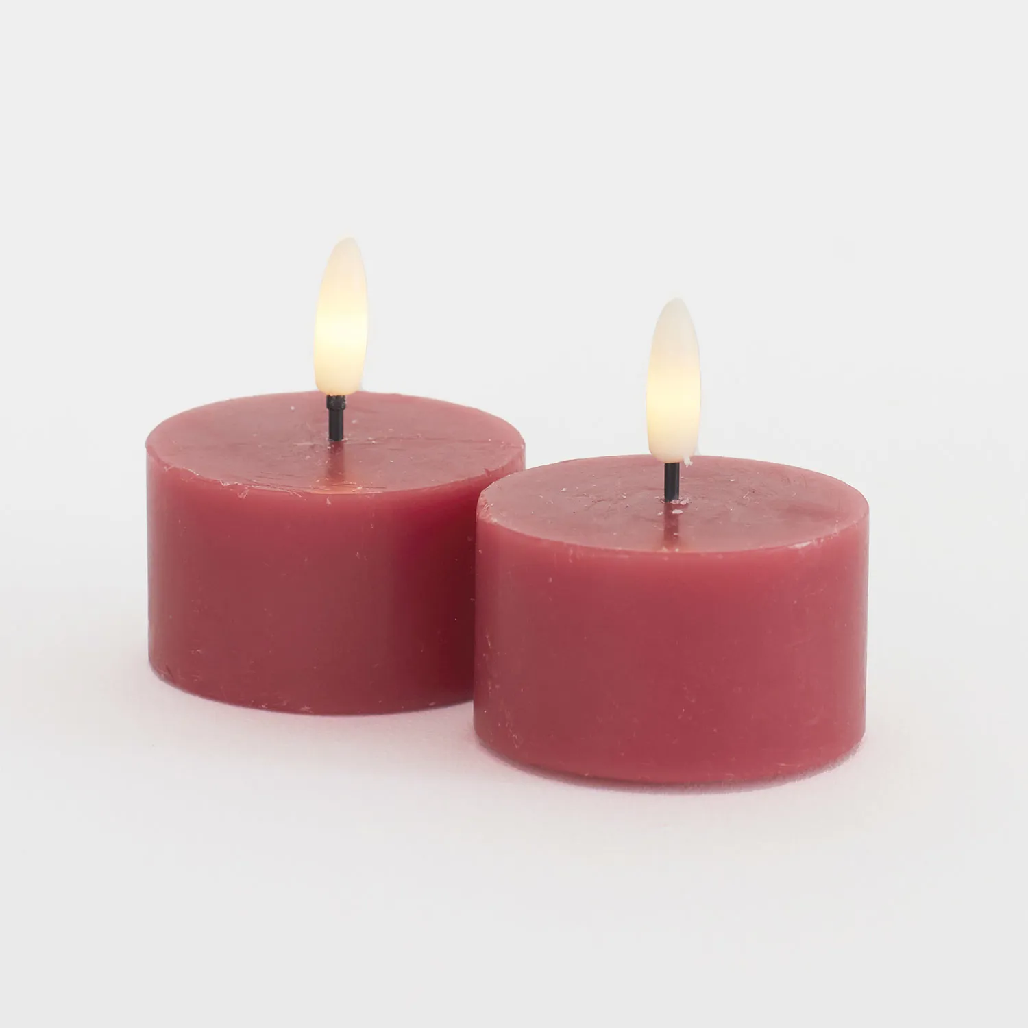 Sille Fyrfadslys 2-pak, Ø6 x 3,4 cm, Rose Plum