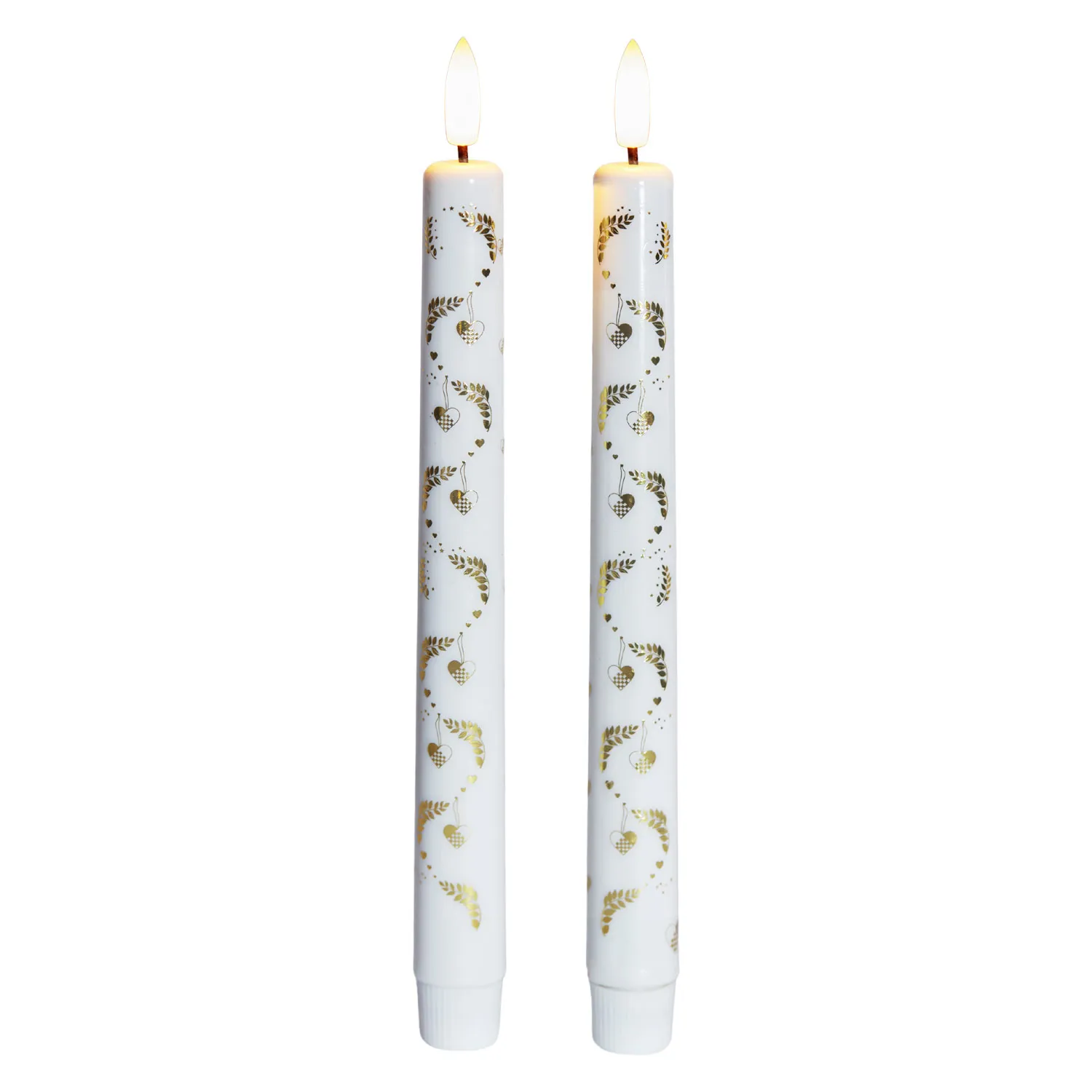 Sille Edition Kronelys, 2-pak - 22 cm, Hvid