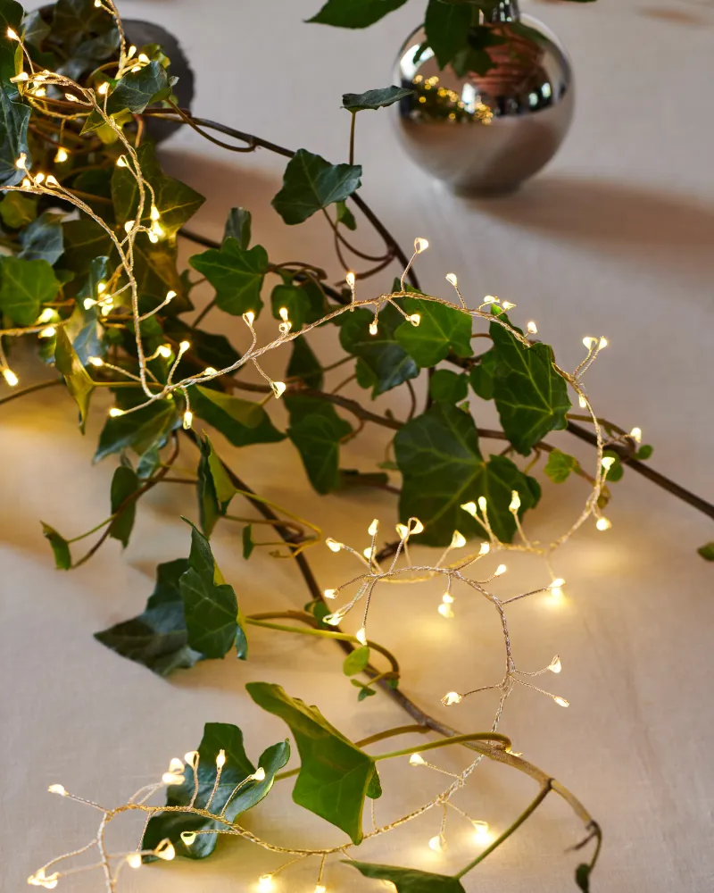 Knirke Cluster 160 LED, 2m, Silver