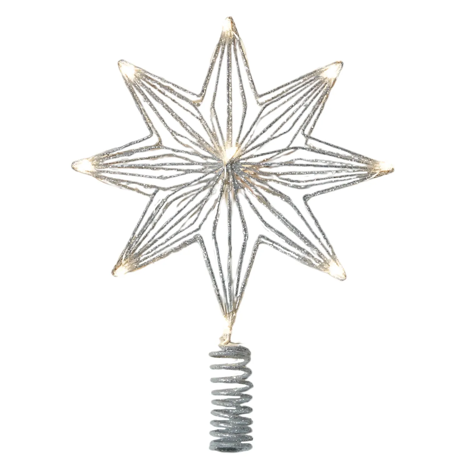 Chloe Christmas Tree Topper Star 23cm, Silver