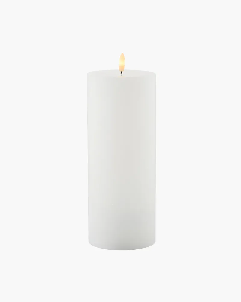 Sille Rechargeable Pillar Candle Ø10 x 25cm, White