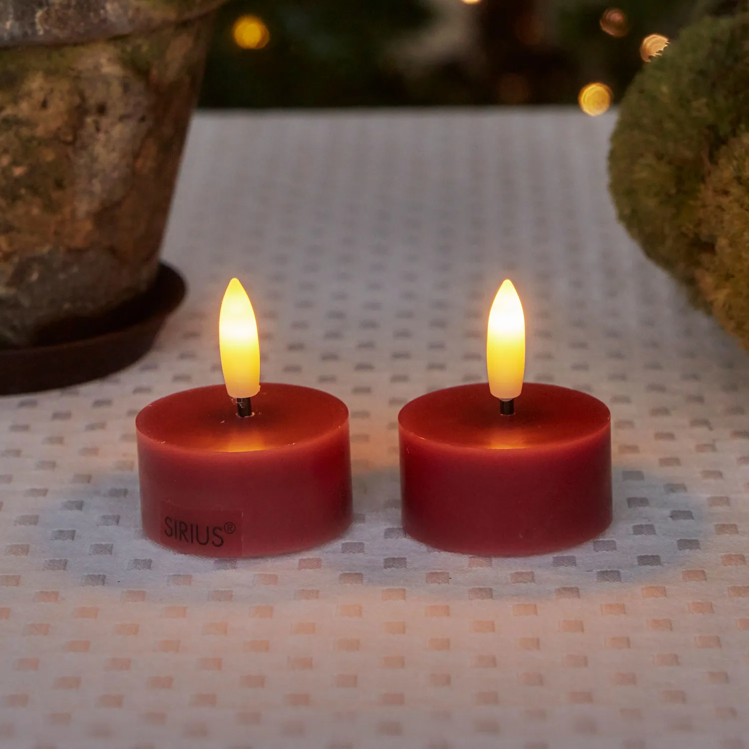 Sille Tealight 2 pcs, Ø4.5 x 2.2cm, Rose Plum