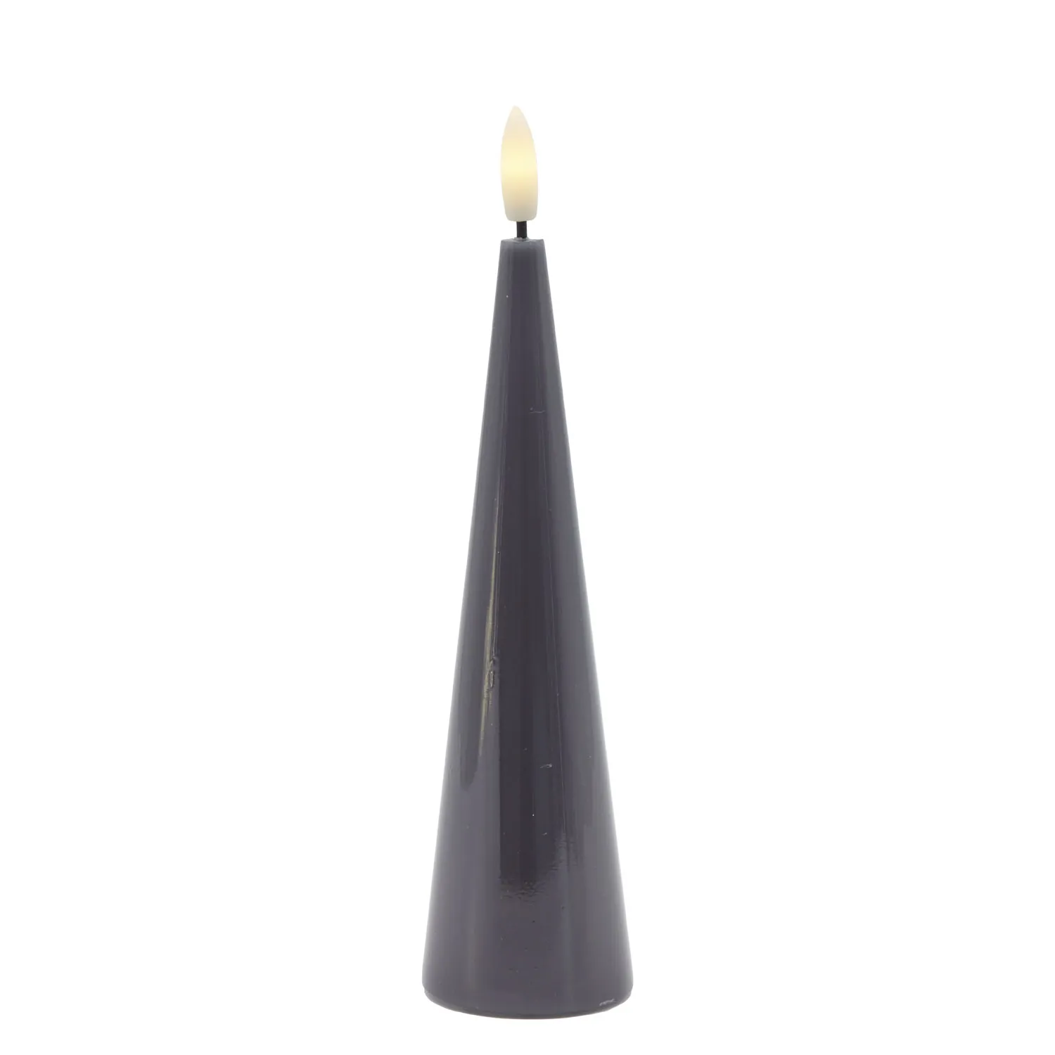 Sille Lacquer Cone - Ø4.8 x 17cm, Stone Gray