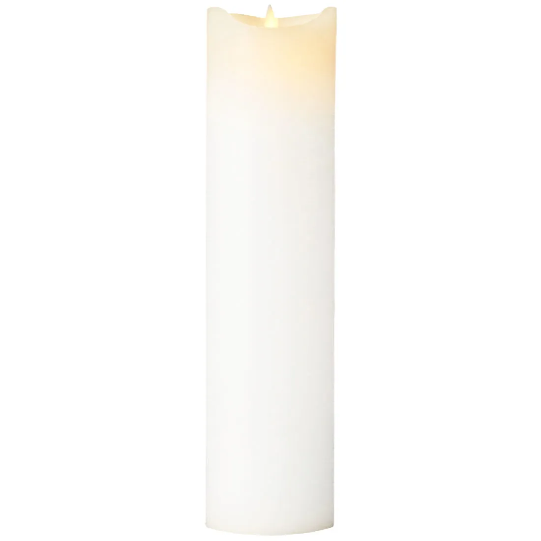 Sara Rechargeable Pillar Candle Ø7.5 x 30cm, White