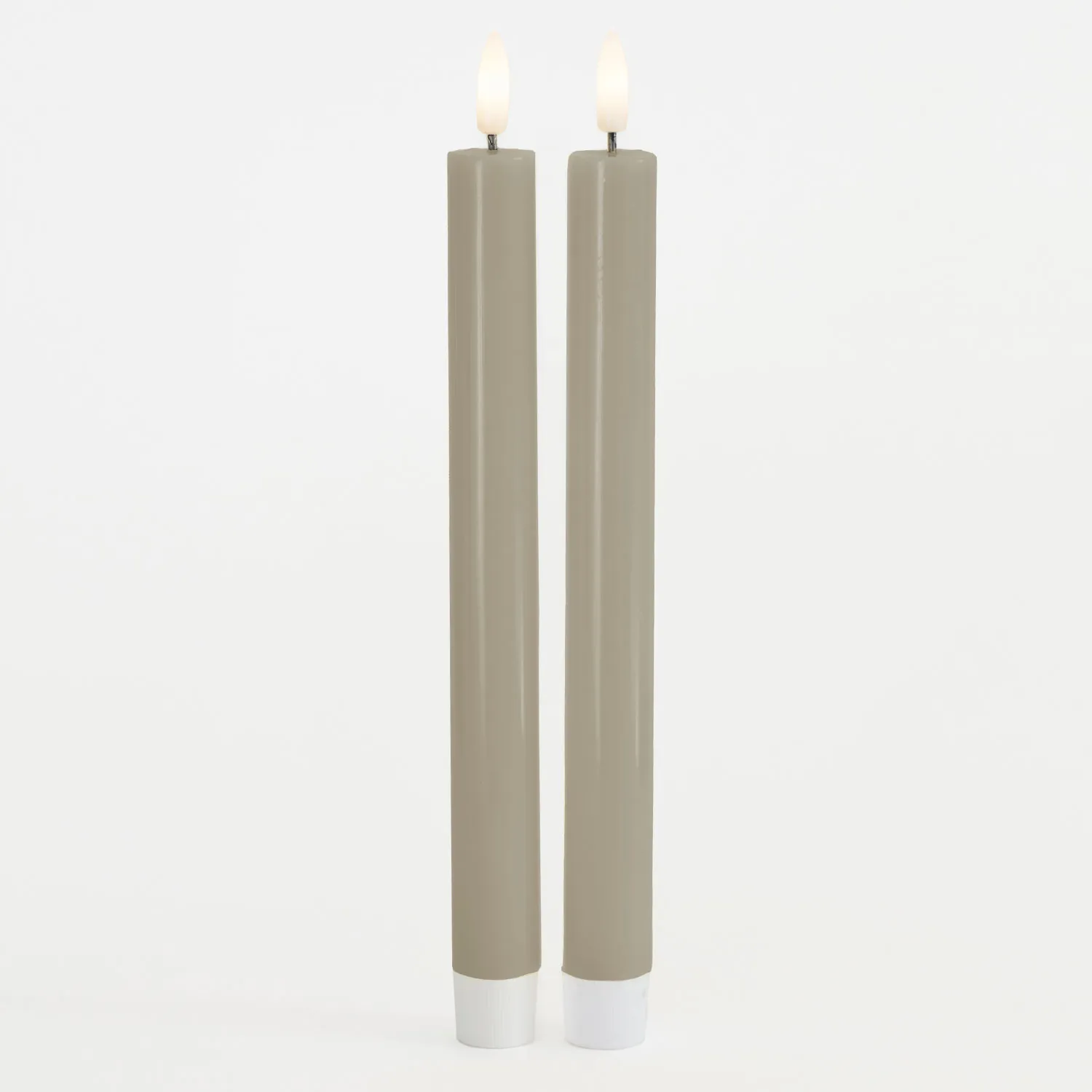 Sille Taper 2 pcs, Ø2 x 25cm, Warm Grey