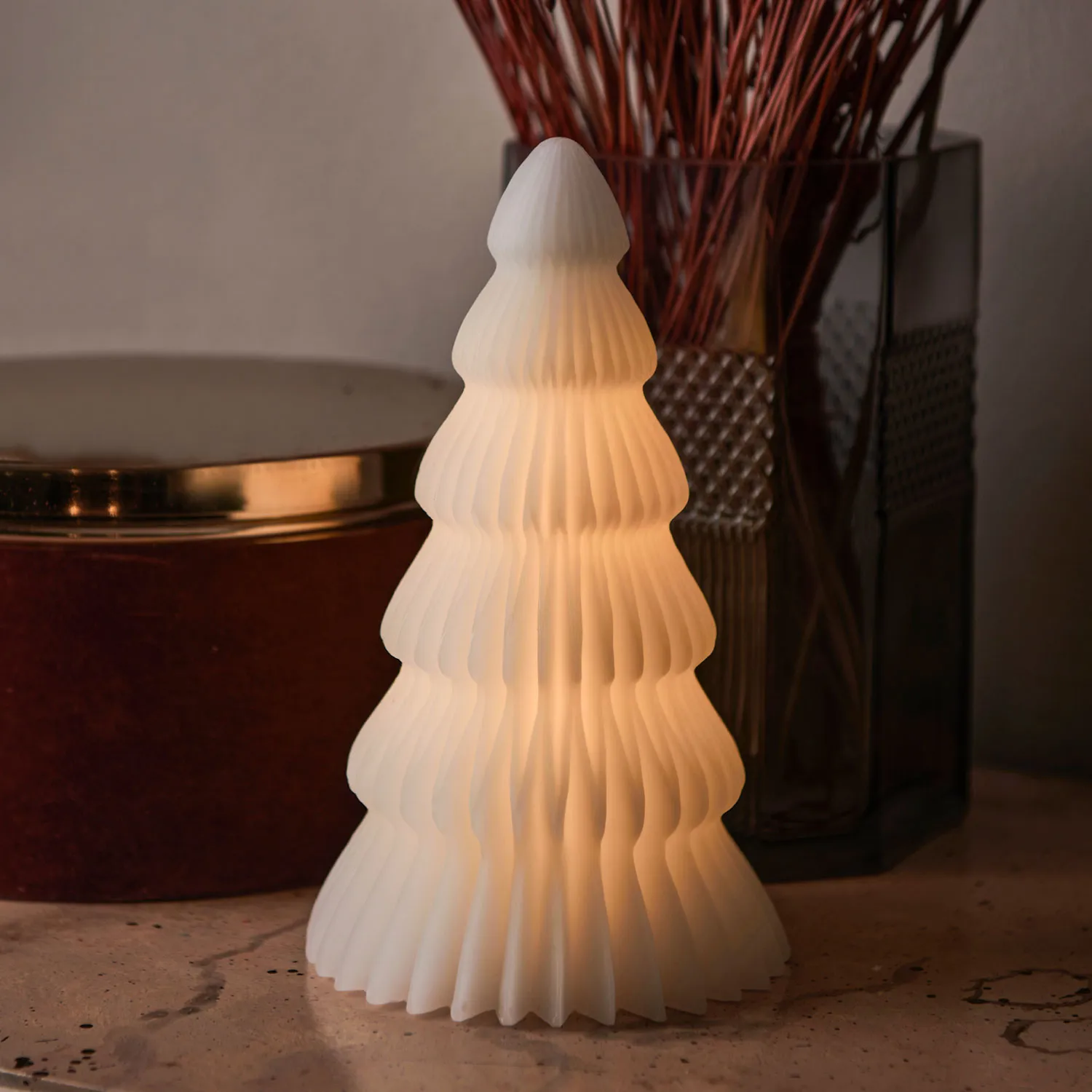 Claire Christmas Tree, 19cm, White