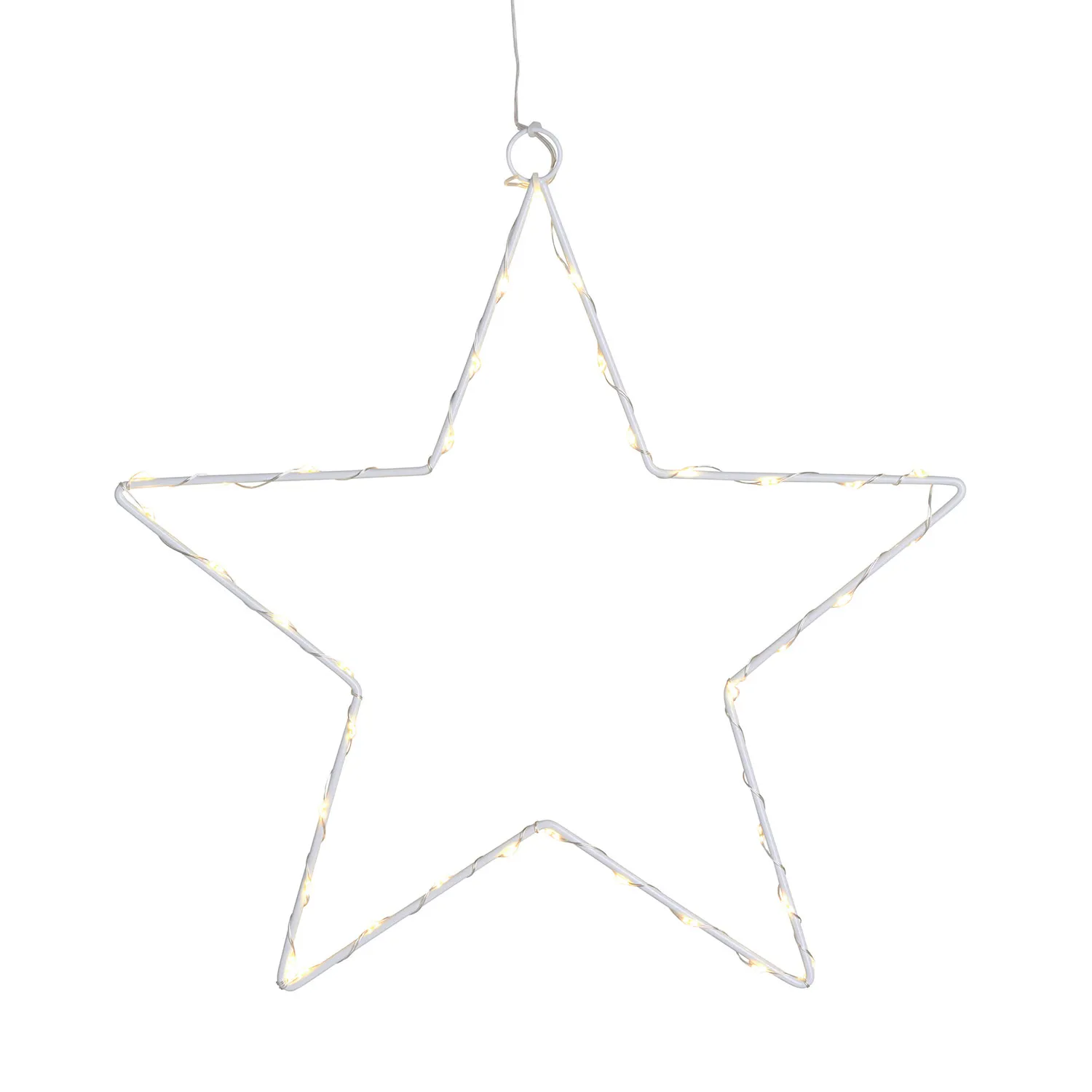 Liva Stjerne 30 cm, 40 LED, Hvid