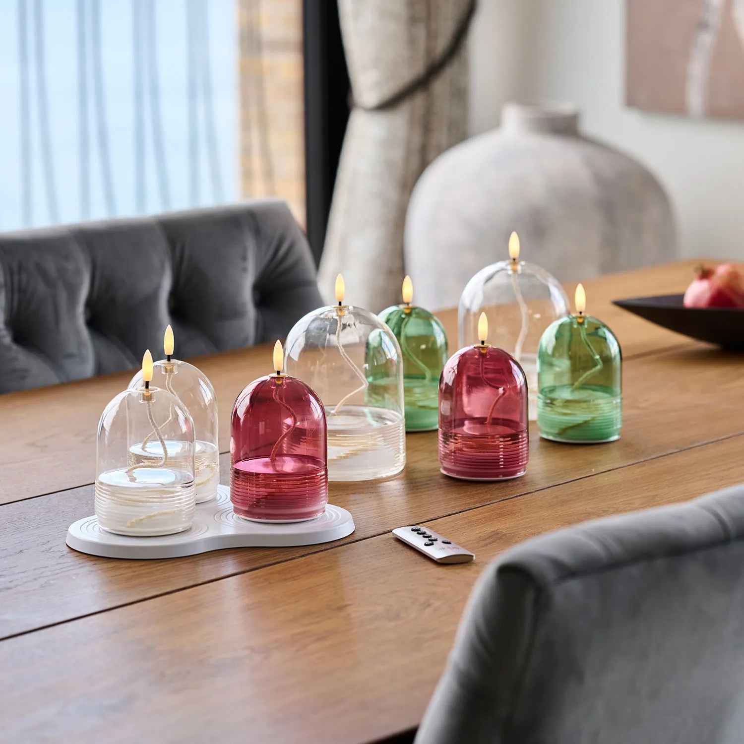Dea Rechargeable Oil Lamp Ø8 x 11cm, Clear