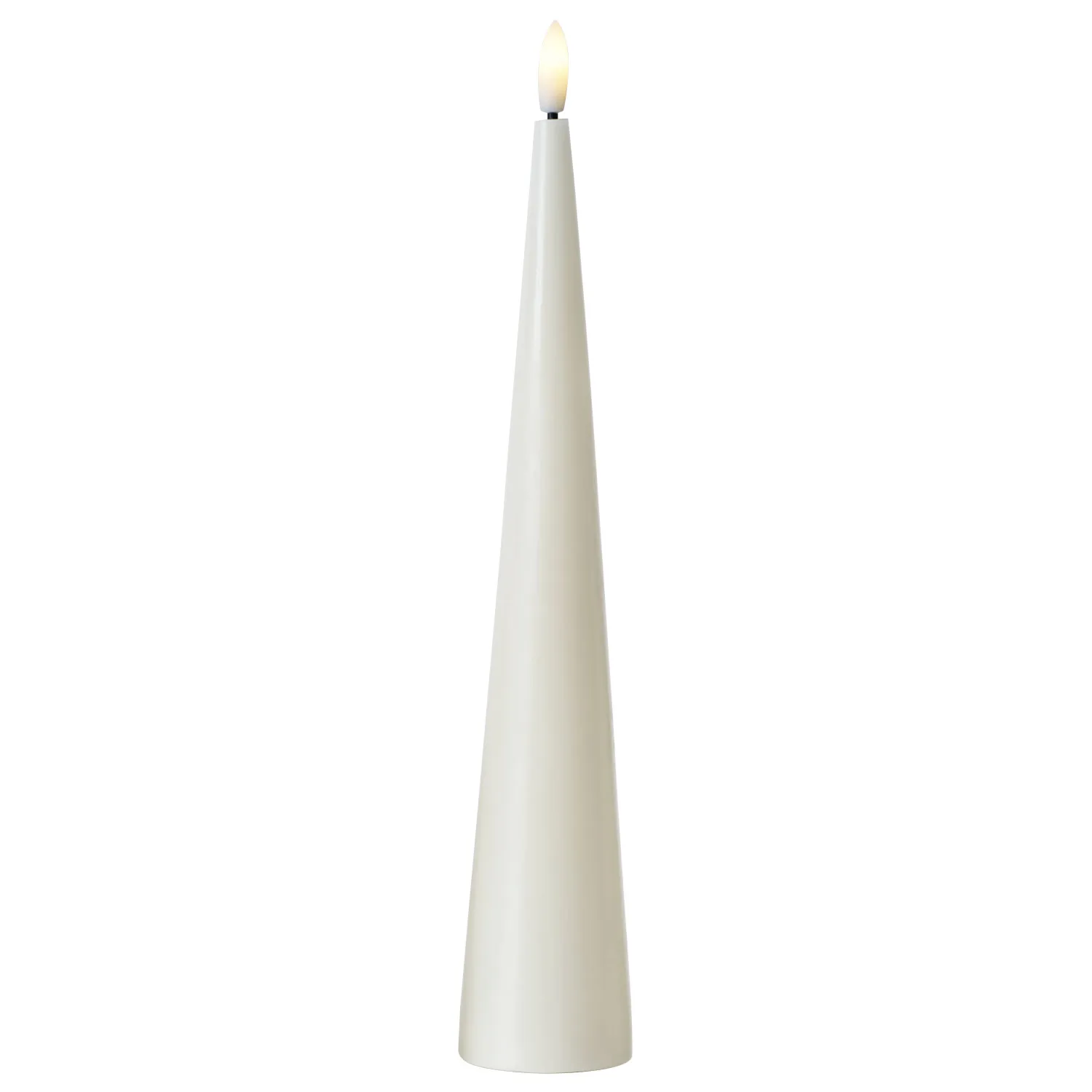 Sille Conical Candle, Ø4.8 x 26cm, White