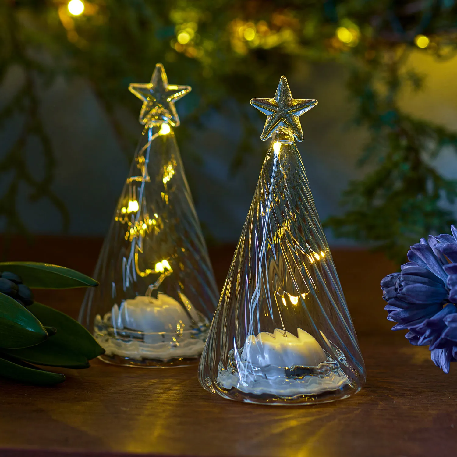 Wave Tree 2 pcs, 11cm, Clear
