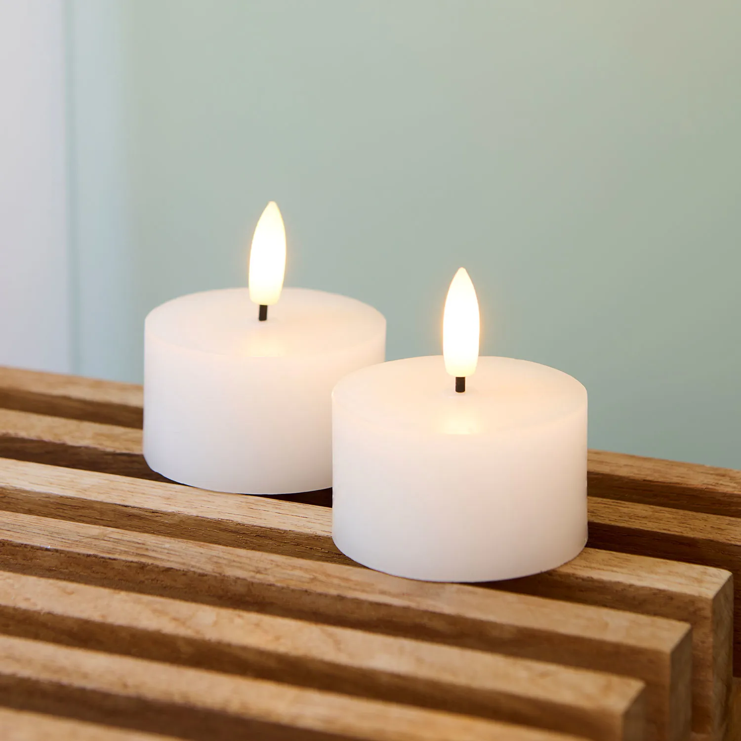 Sille Tealight 2 pcs, Ø6 x 3.4cm, White
