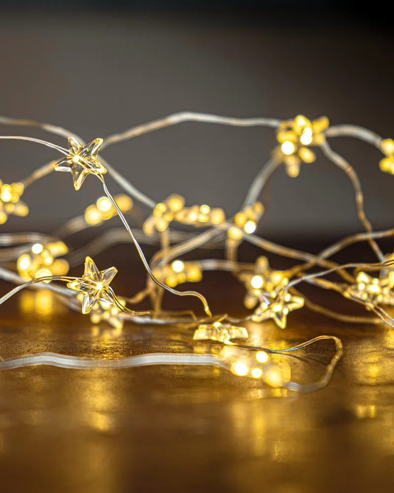 Trille Star 20 LED, 1.9m, Silver