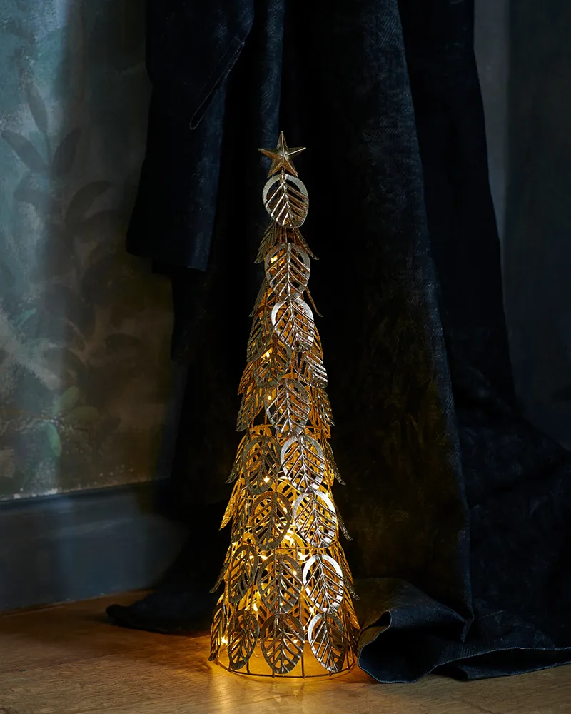 Kirstine Træ 53,5 cm, 20 LED, Guld