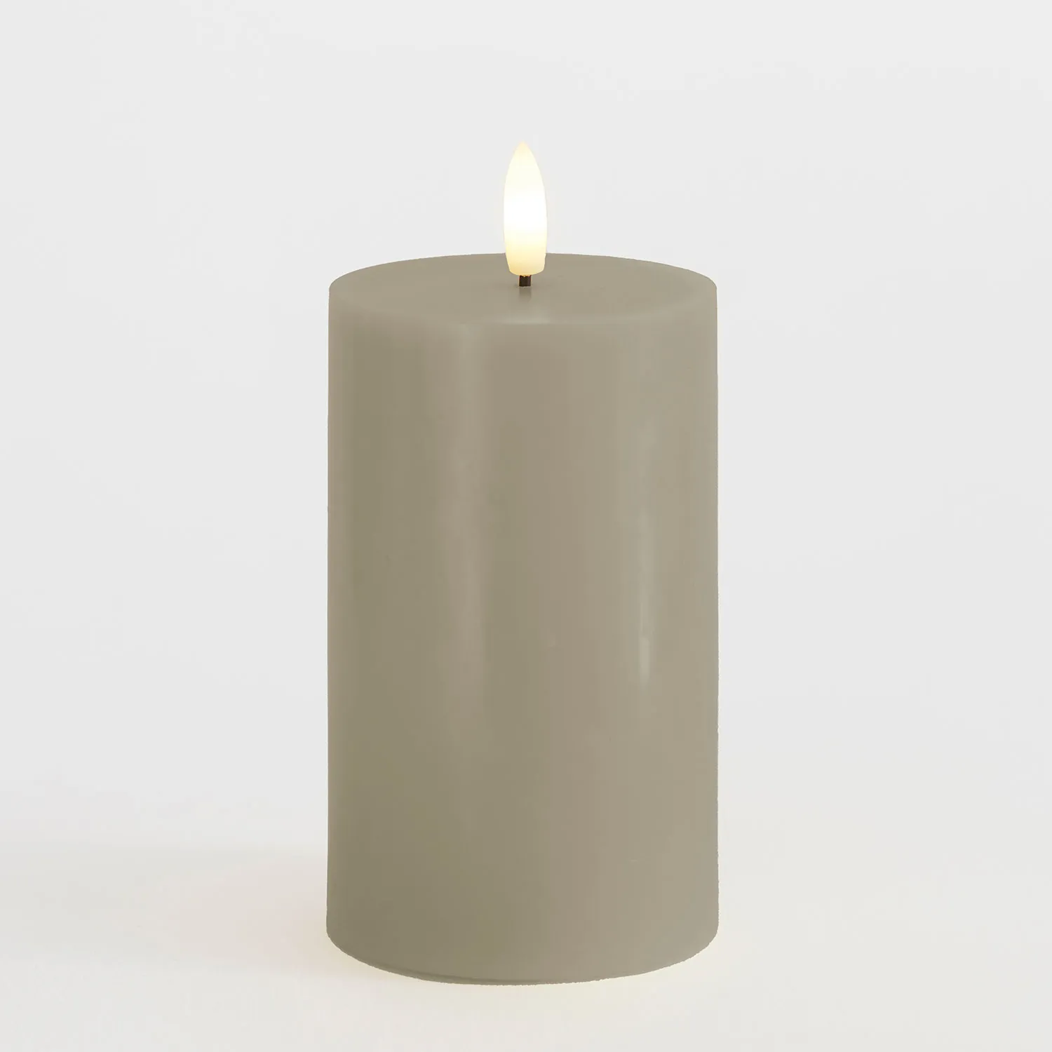 Sille Pillar Ø7.5 x 12.5cm, Warm Grey