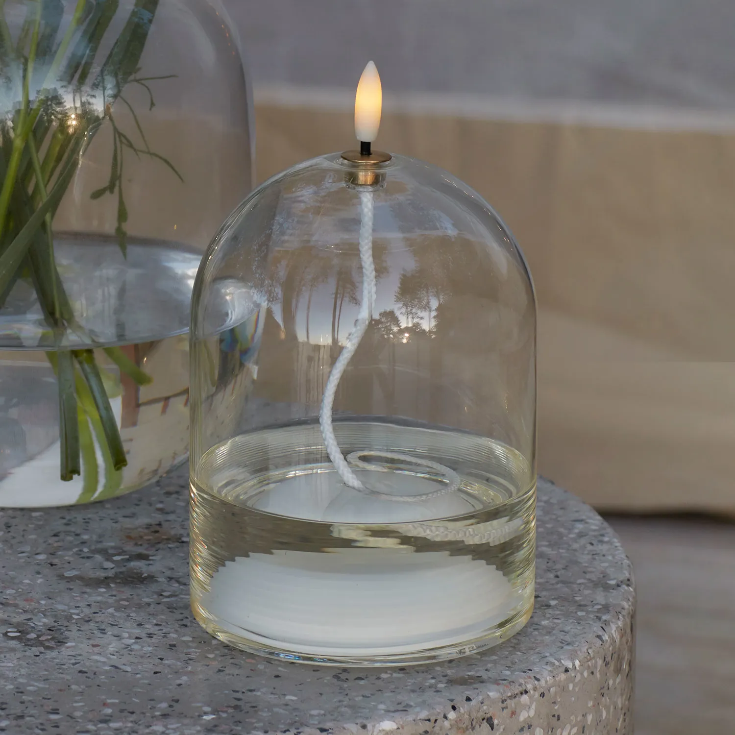 Dea Oil Lamp Ø11 x 15cm, Clear