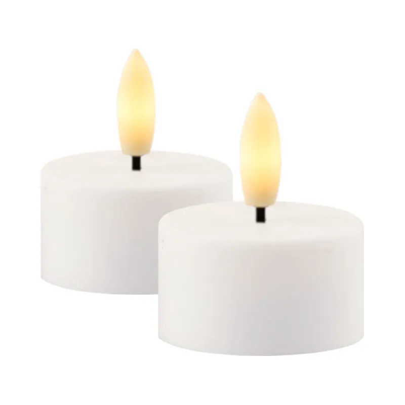 Sille Tealight 2 pcs, Ø4 x 2.2cm, White