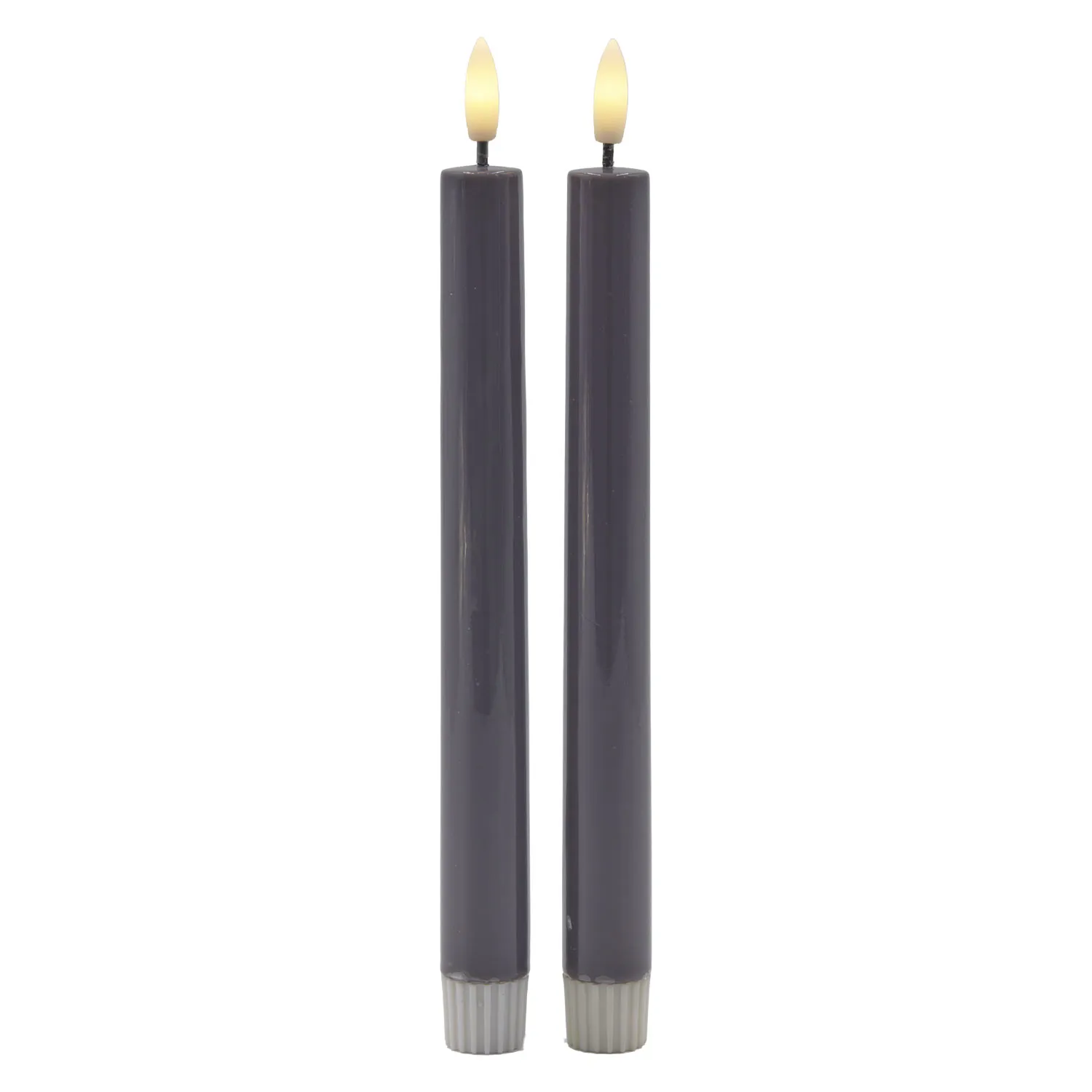 Sille Lacquer Taper 2 pcs - 24.5cm, Stone Gray
