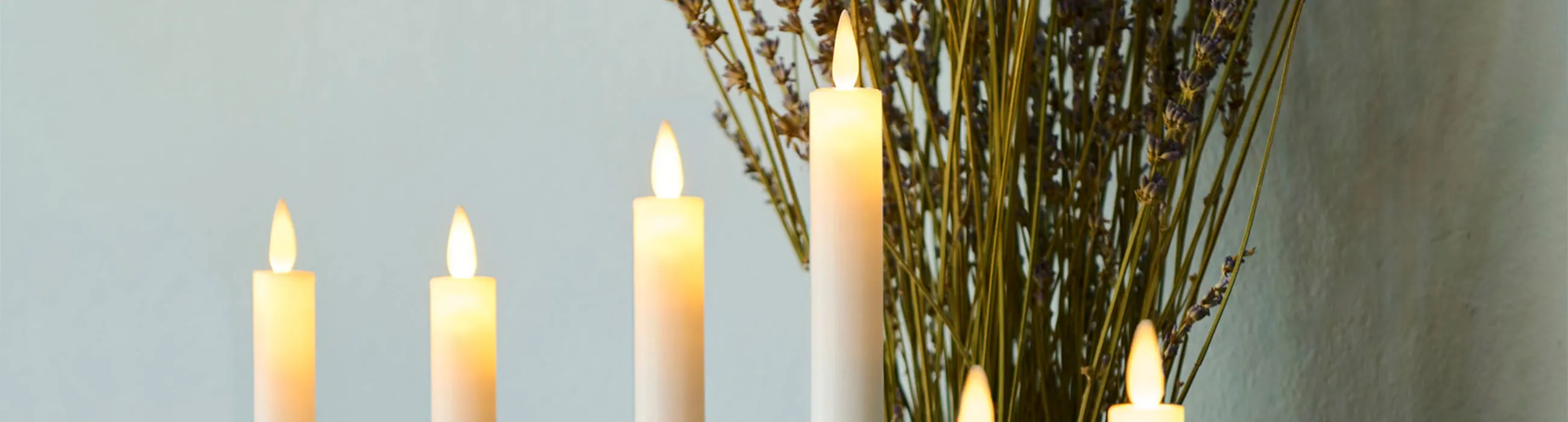 Sirius Taper Candles, battery-operated