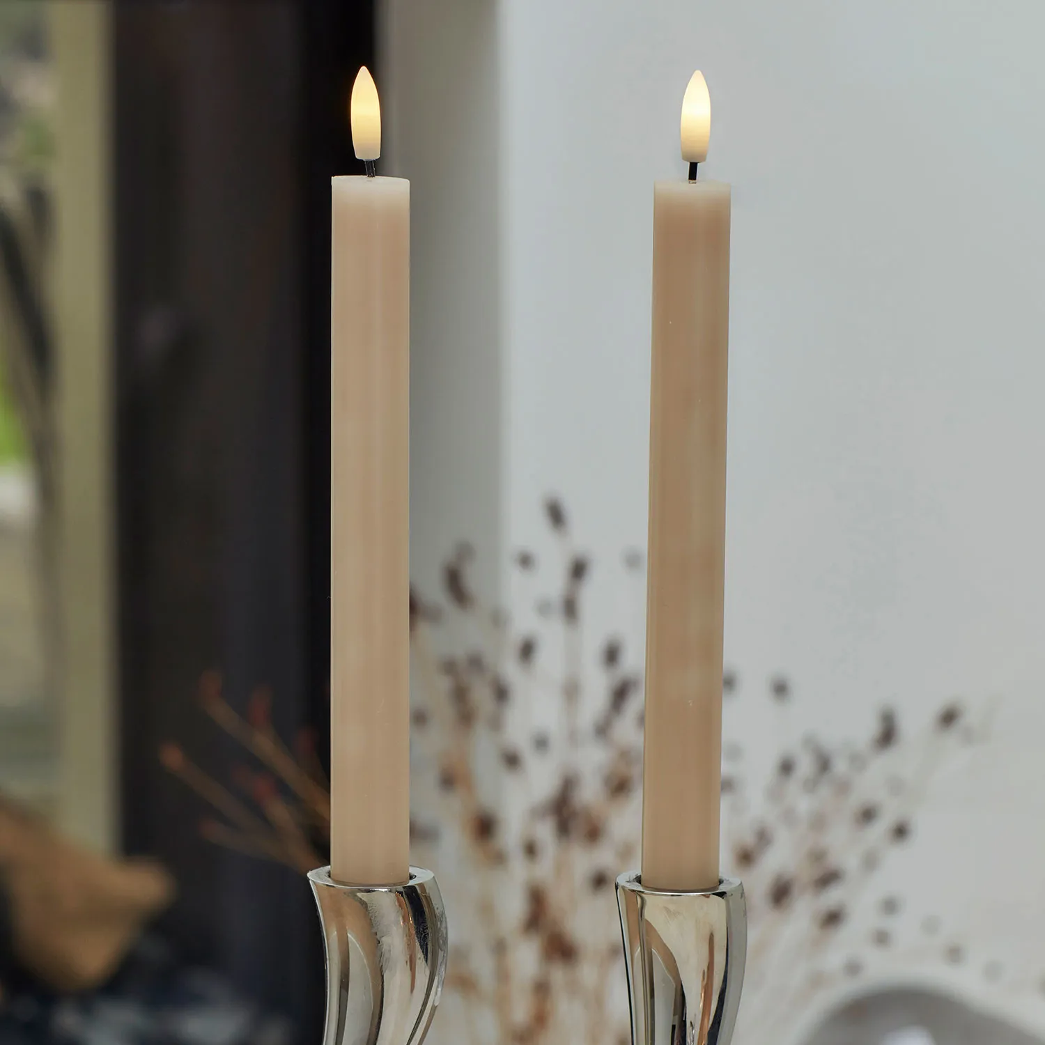 Sille Taper 2 pcs, Ø2 x 25cm, Light Caramel