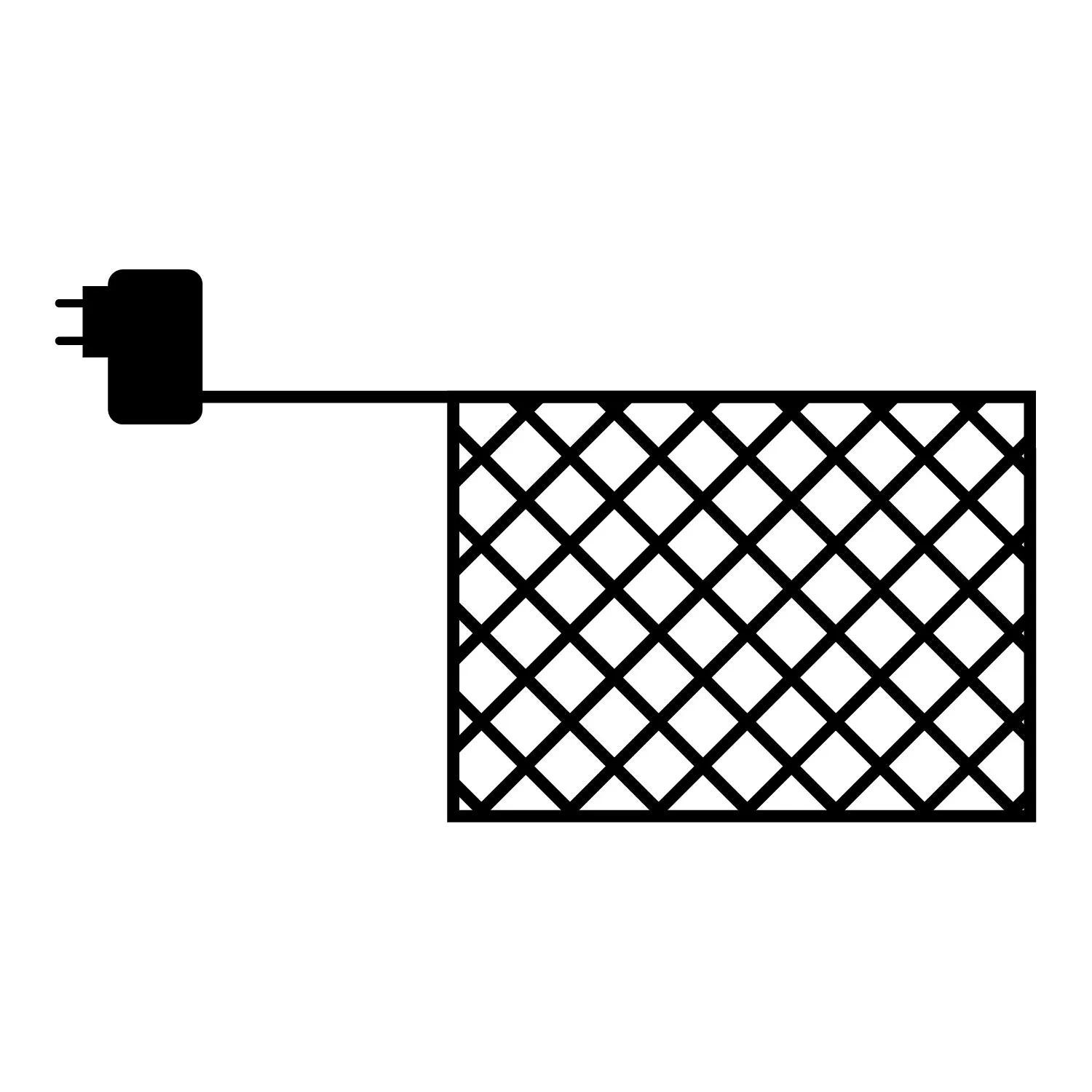Easy-Line Lysnet 1,5 x 1,5 m, 100 LED, Varm Hvid