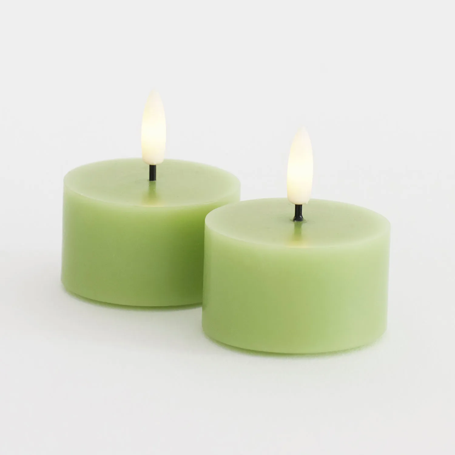 Sille Tealight 2 pcs, Ø6 x 3.4cm, Spring Green