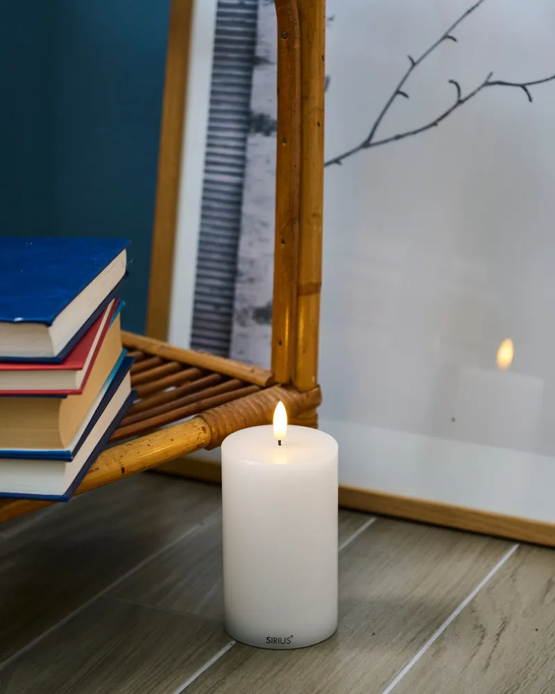 Sille Pillar Ø7.5 x 12,5cm, White