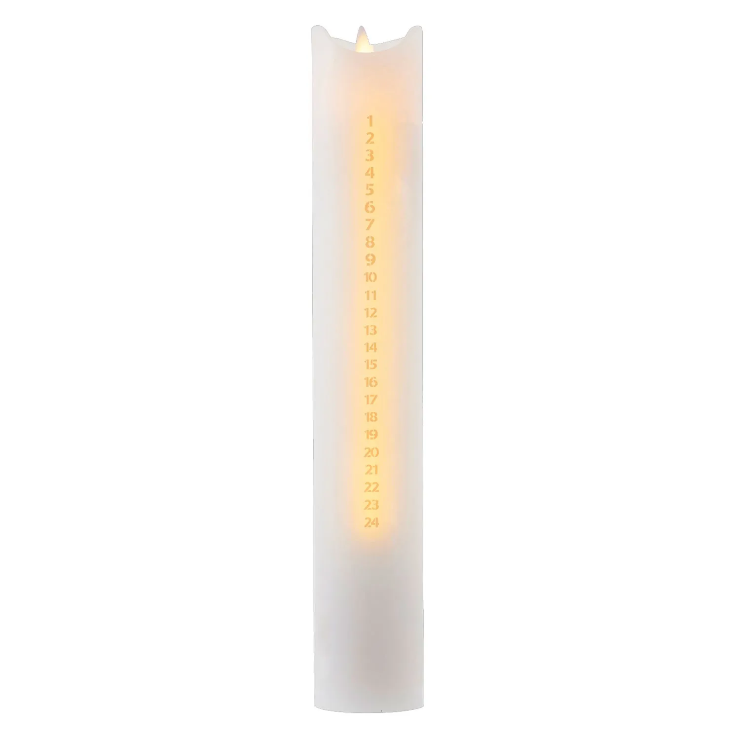 Sara Calendar Candle 30cm, White/Gold