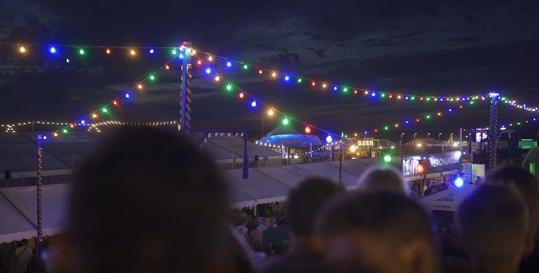 Samson string lights set up for an event