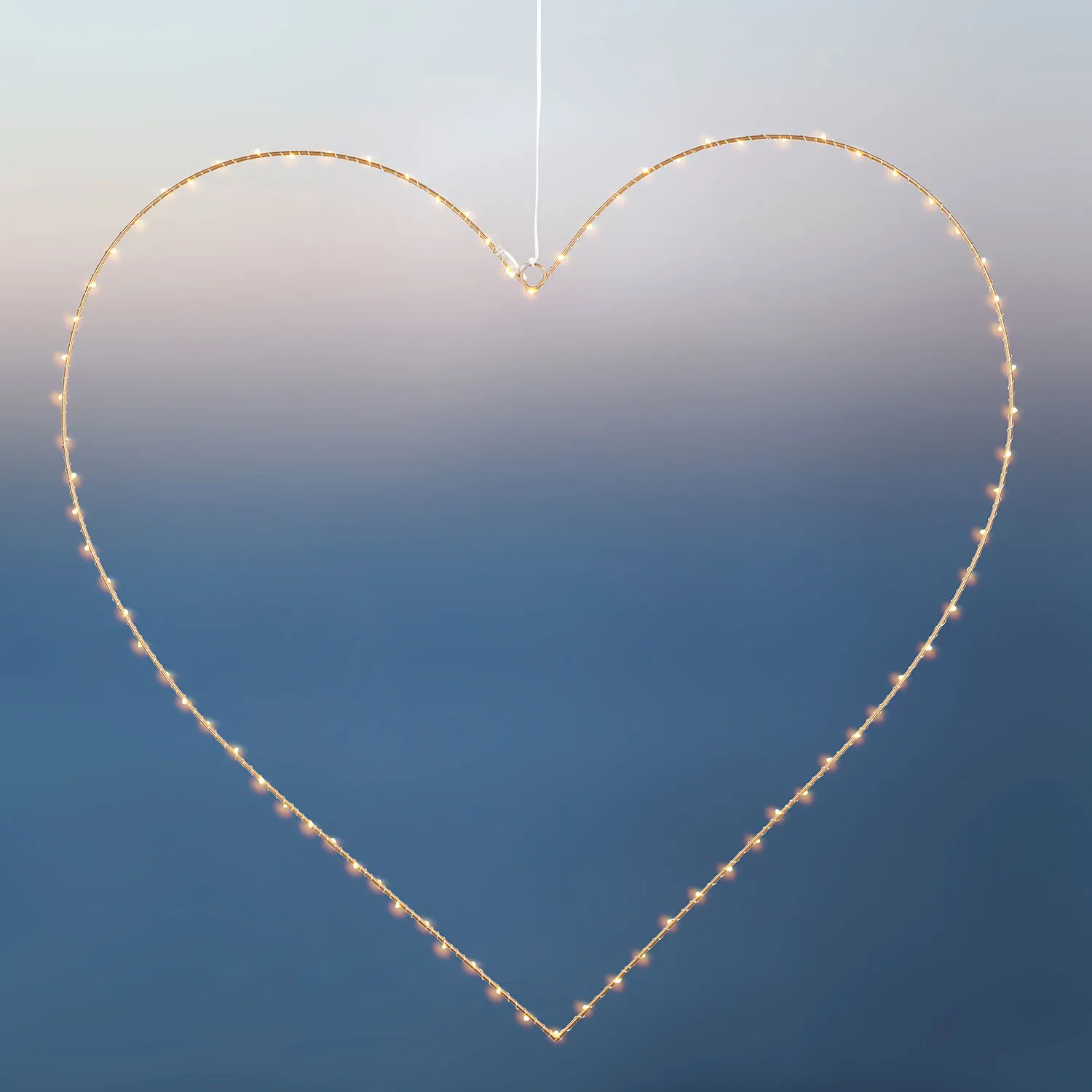 Liva Hjerte 64 cm, 80 LED, Guld