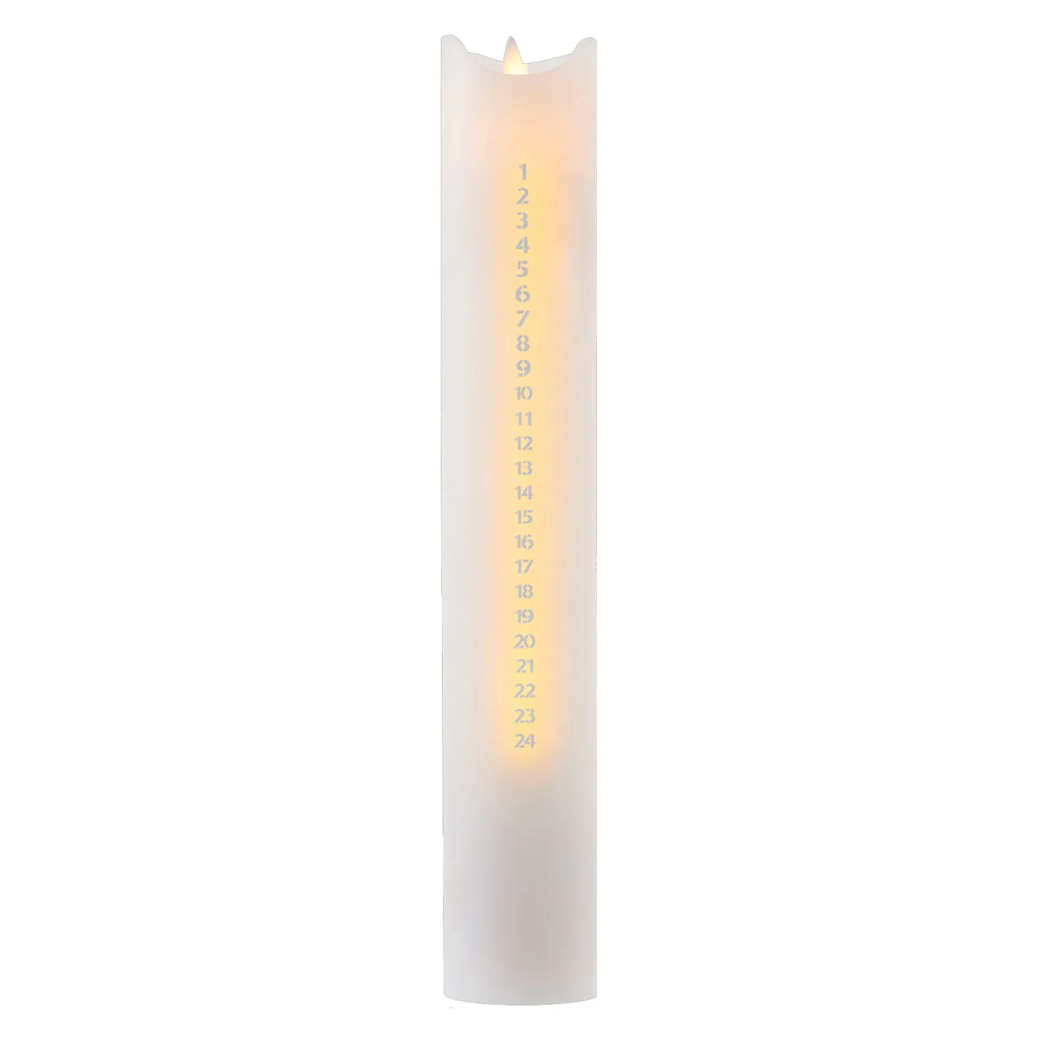 Sara Calendar Candle 30cm, White/Silver