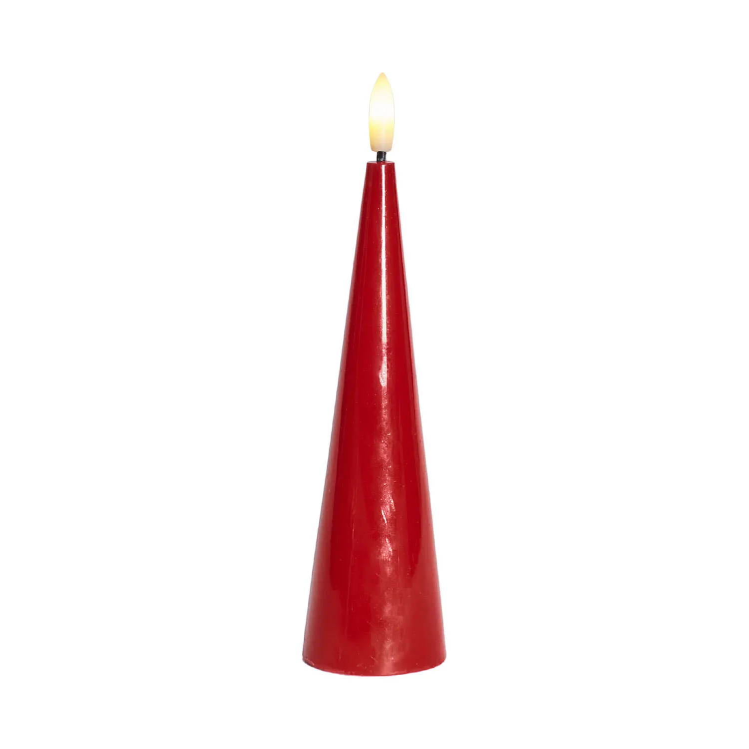 Sille Lacquer Cone - Ø4.8 x 17cm, Red