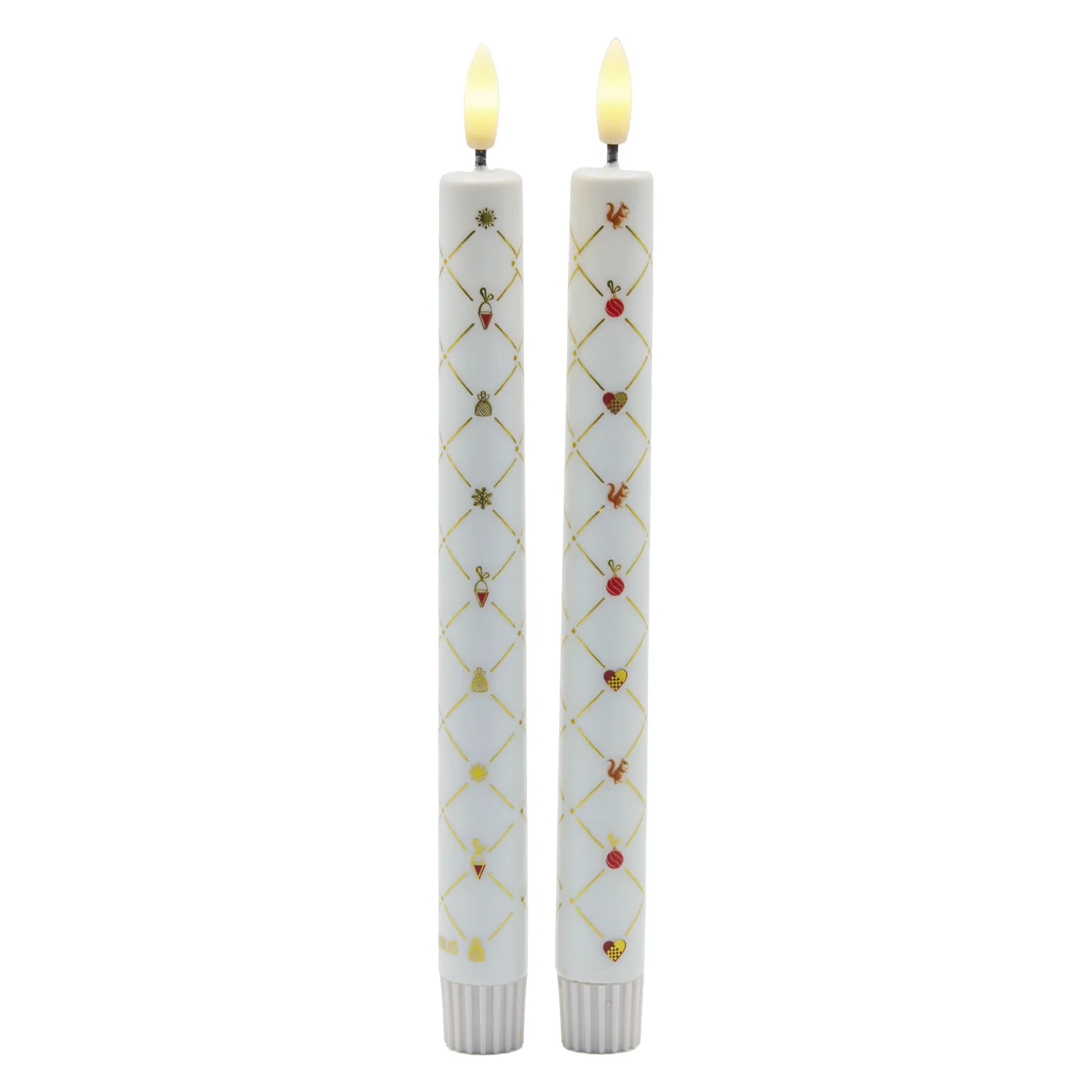 Elvira Taper 2 pcs - 22cm, White