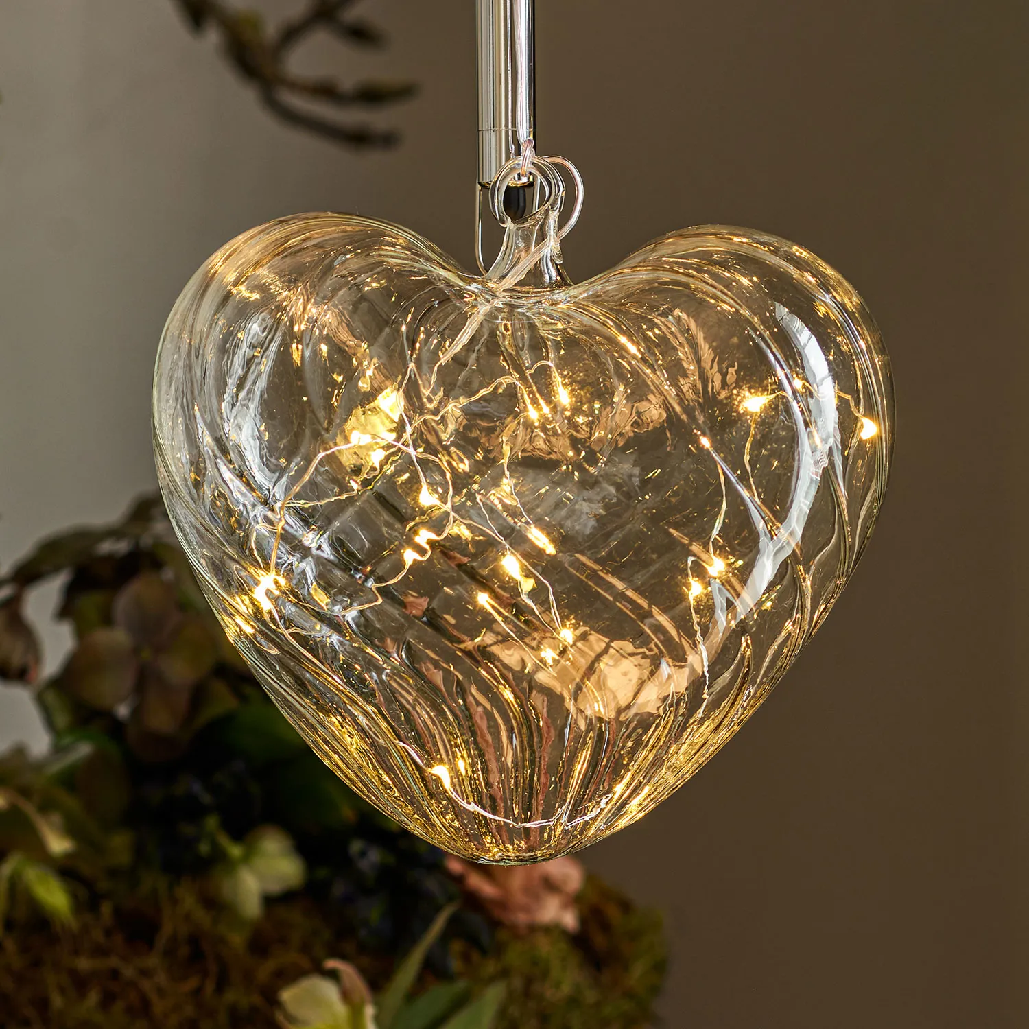 Wave Heart Ø15cm, Clear