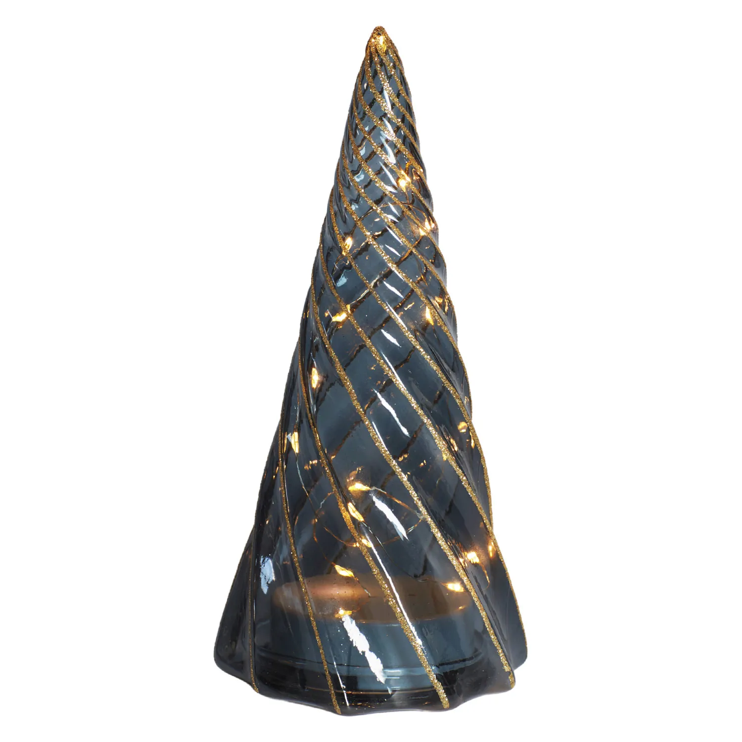 Vilma Træ - 23,5 cm, Sort/Guld
