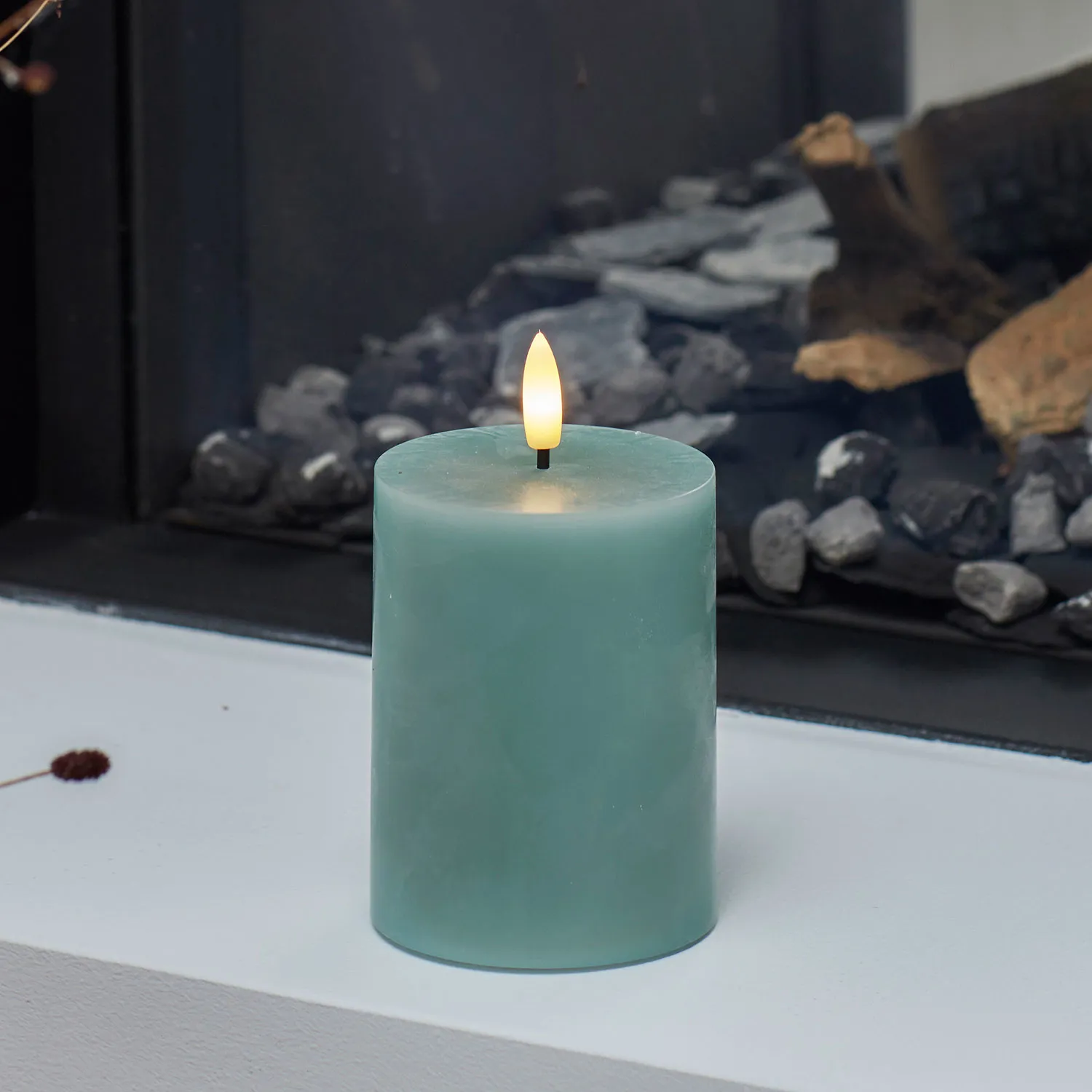 Sille Pillar Ø7.5 x 10cm, Sandy Green