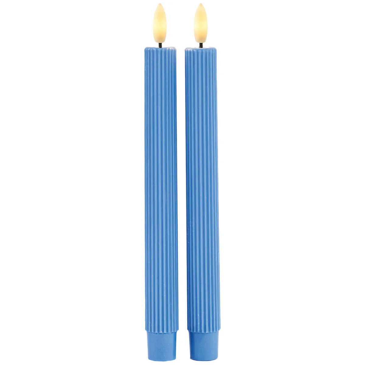 Smilla Rechargeable Taper Ø2x25cm, 2 pcs, Blue