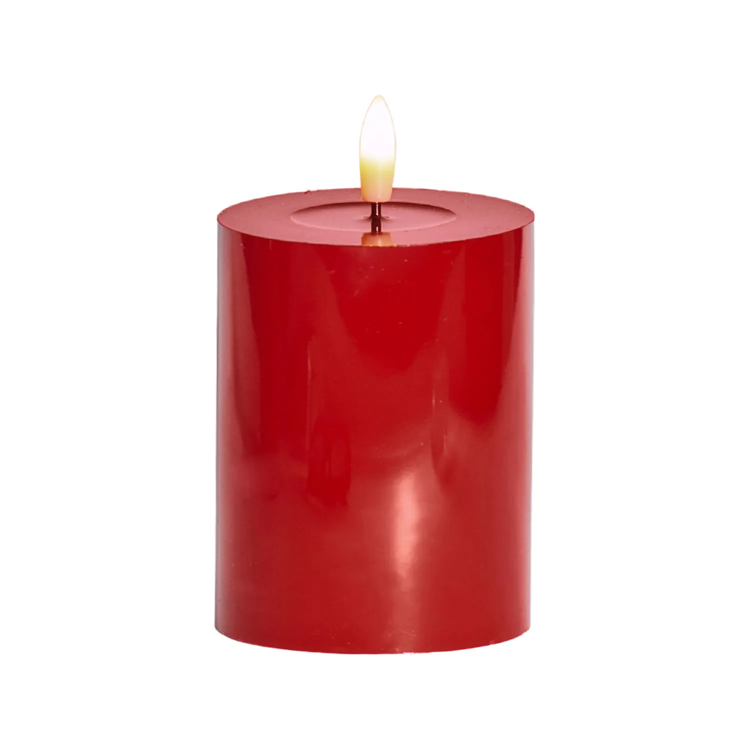Sille Lacquer Pillar - Ø7.5 x 10cm, Red