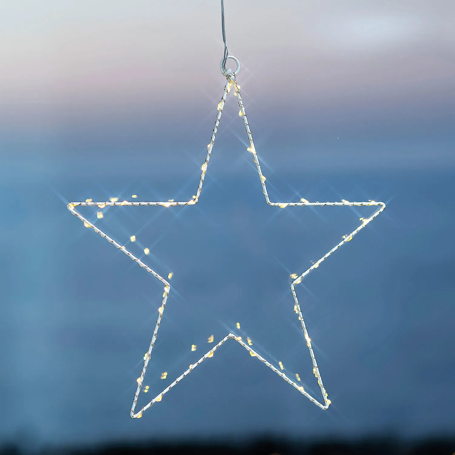 Liva Stjerne 30 cm, 40 LED, Hvid