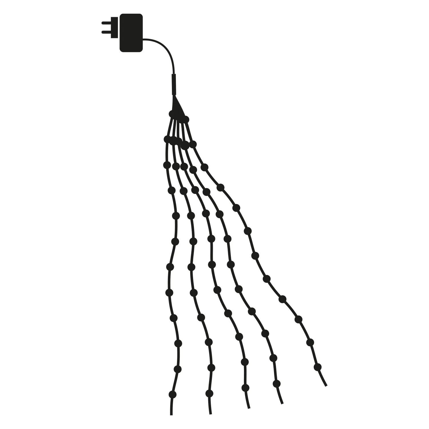 Maggie 125 LED "Waterfall", 1m, Silver