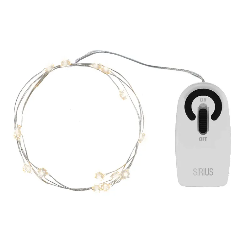 Silke Miniflower 20 LED, 1.9m, Silver