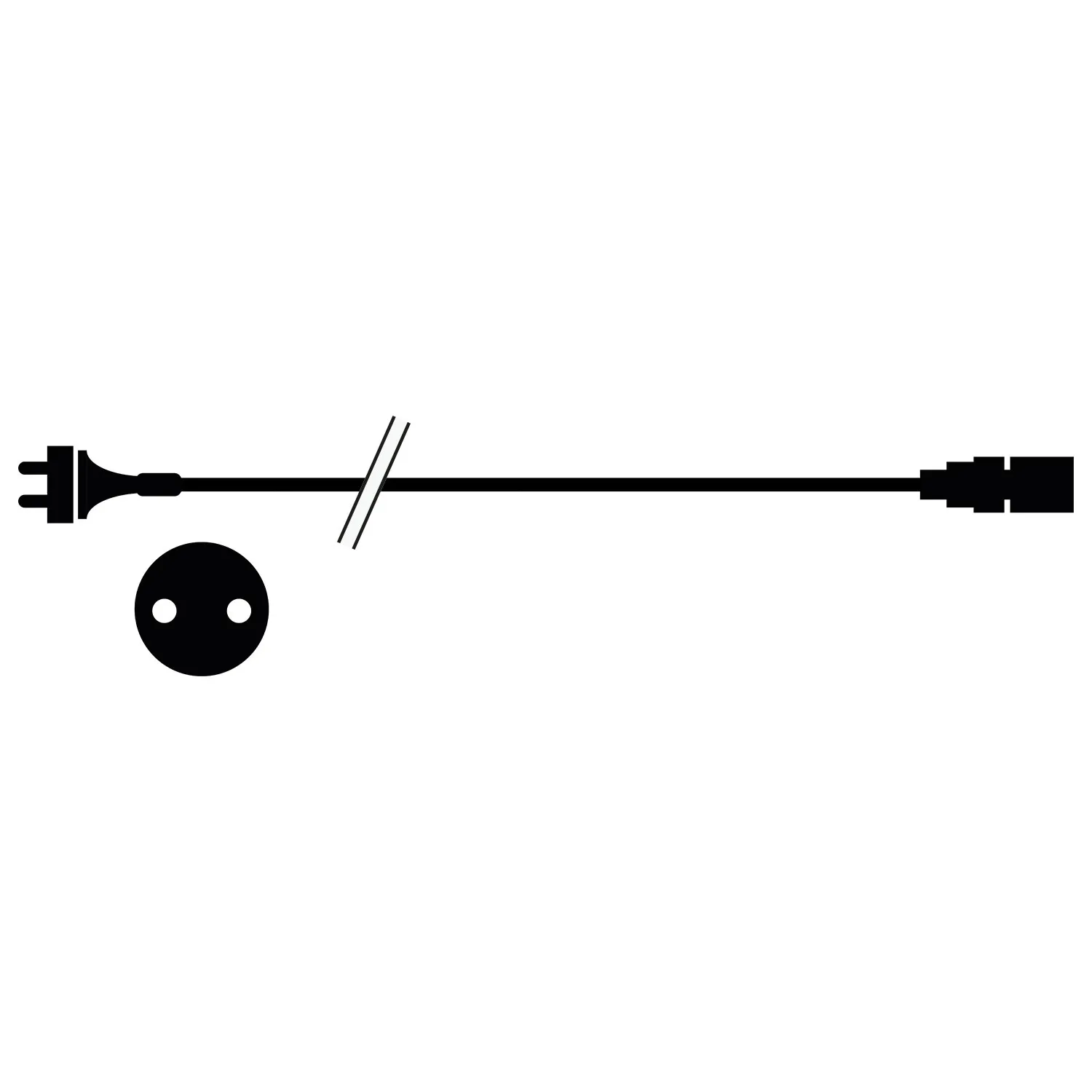 Samson Start Kabel 1,5m, Sort