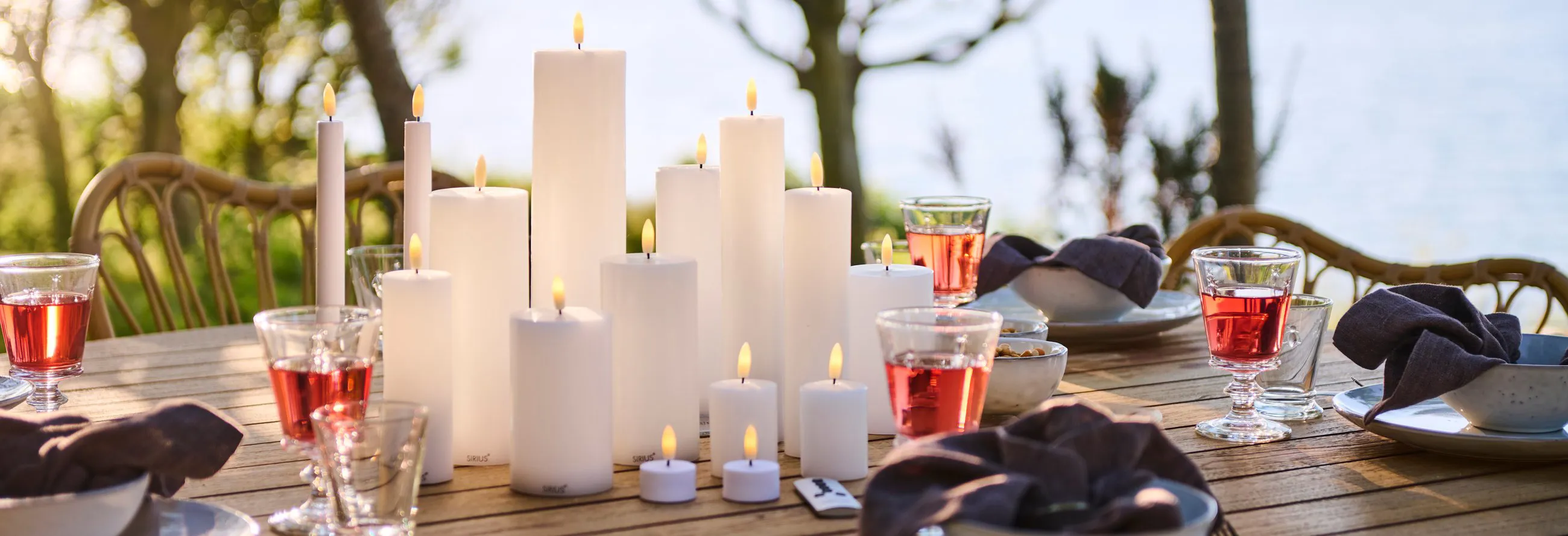 Sille LED-stearinlys i interiør