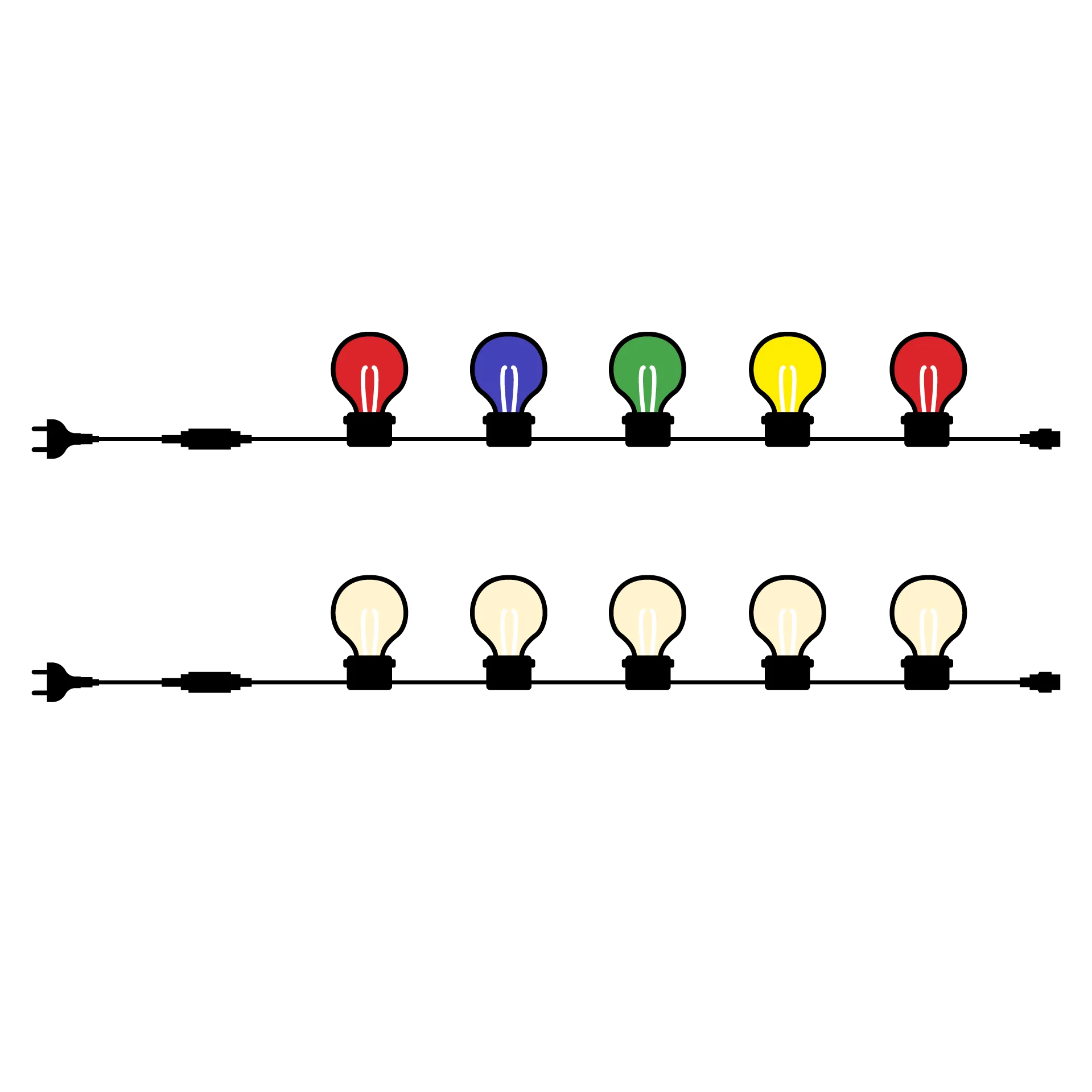 Samson bulbs in five colour variants